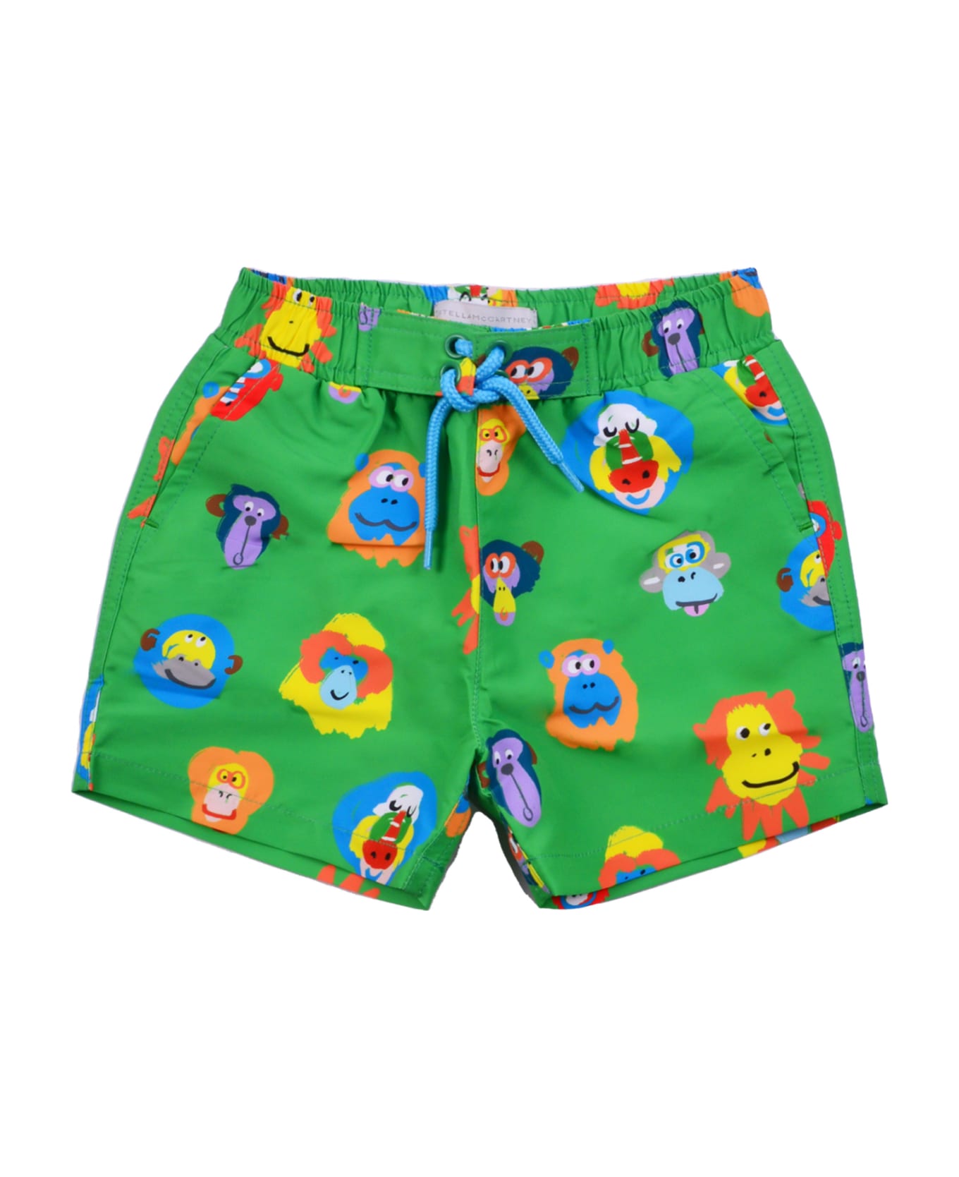 Stella McCartney Kids Printed Beach Shorts - Green