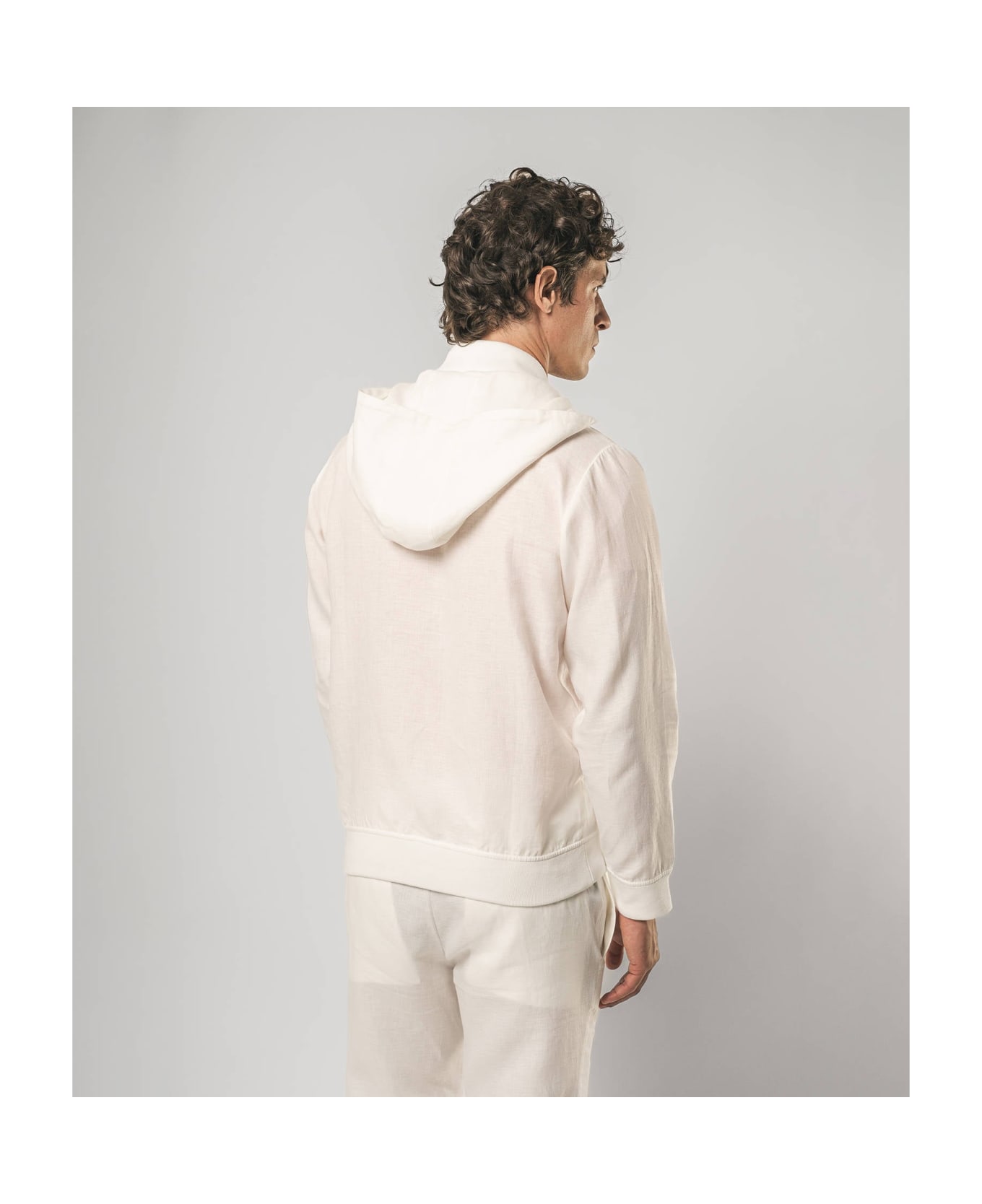 Larusmiani Hodded Jacket 'korfu' Fleece - White