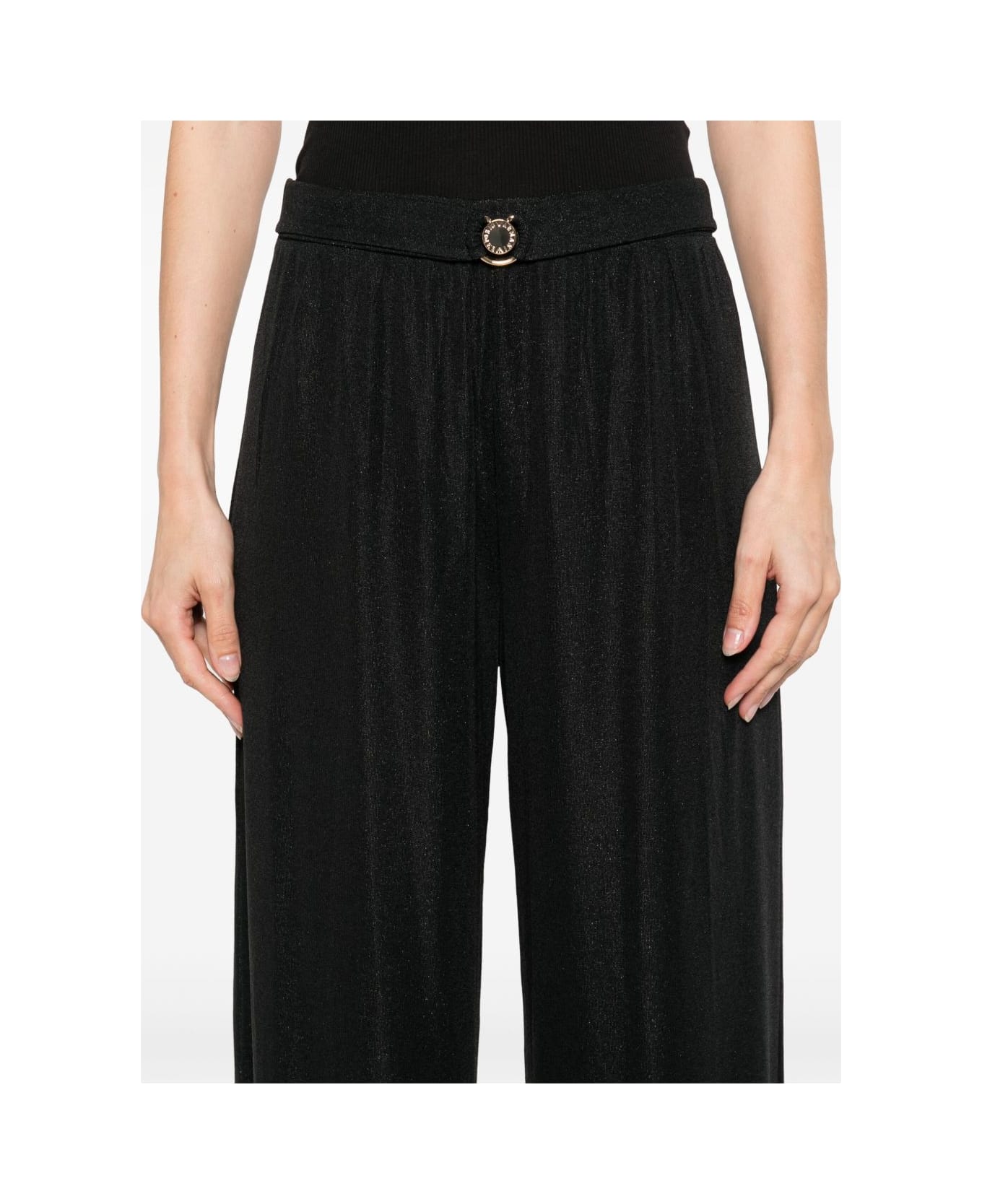 Emporio Armani Wide-leg Trousers - Black