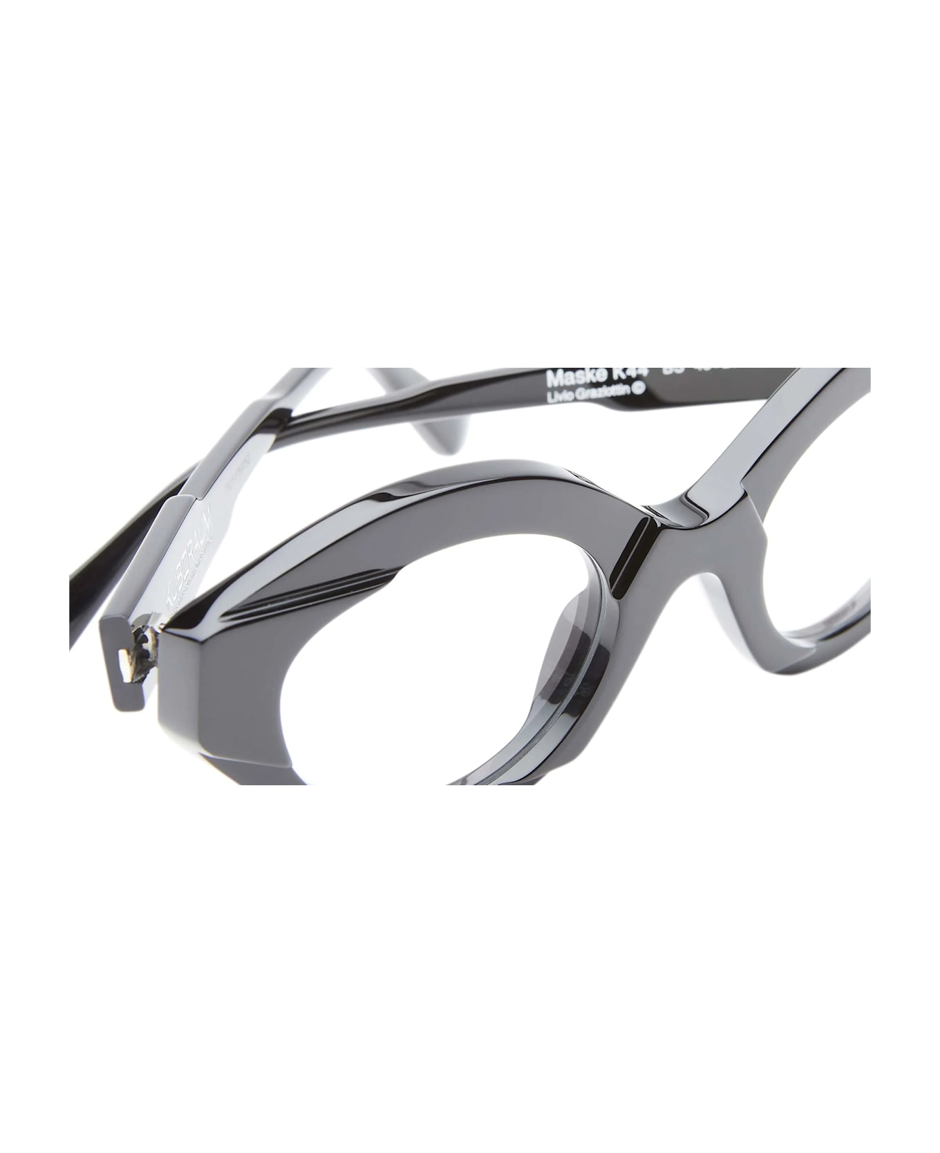 Kuboraum Mask K44 Bs - Black Shine Rx Glasses - Black