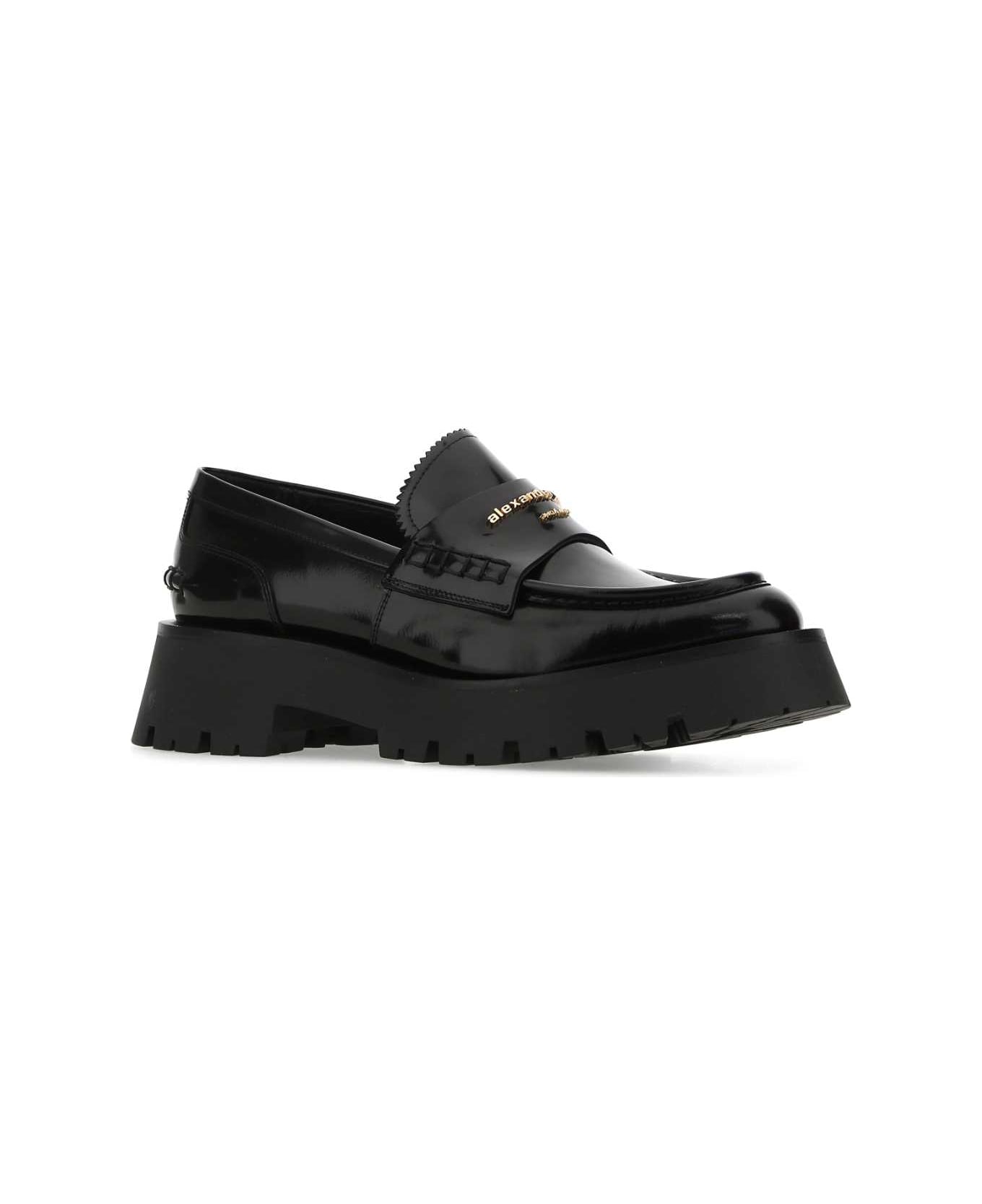 Alexander Wang Black Leather Carter Loafers - 001