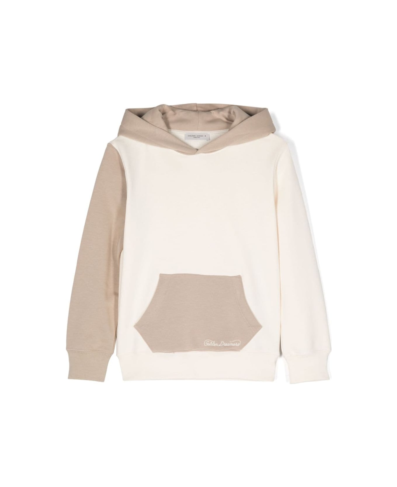 Golden Goose Felpa Con Cappuccio - Cream