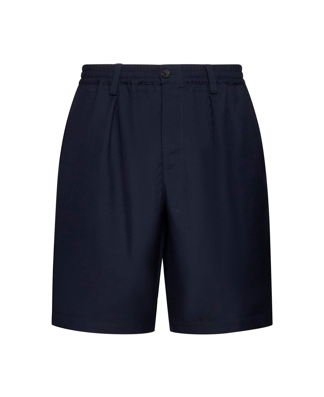 Marni Pleated Elasticated Waist Shorts - Blublack