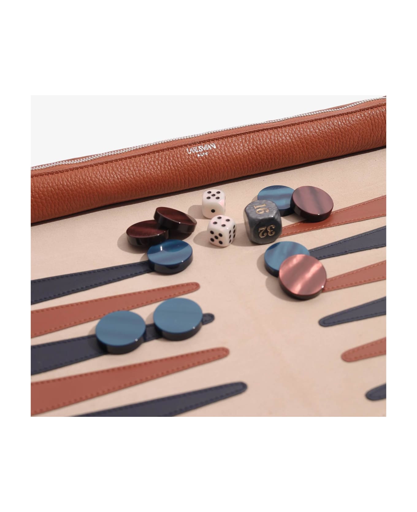Larusmiani Roll-up Table Backgammon Game - Neutral