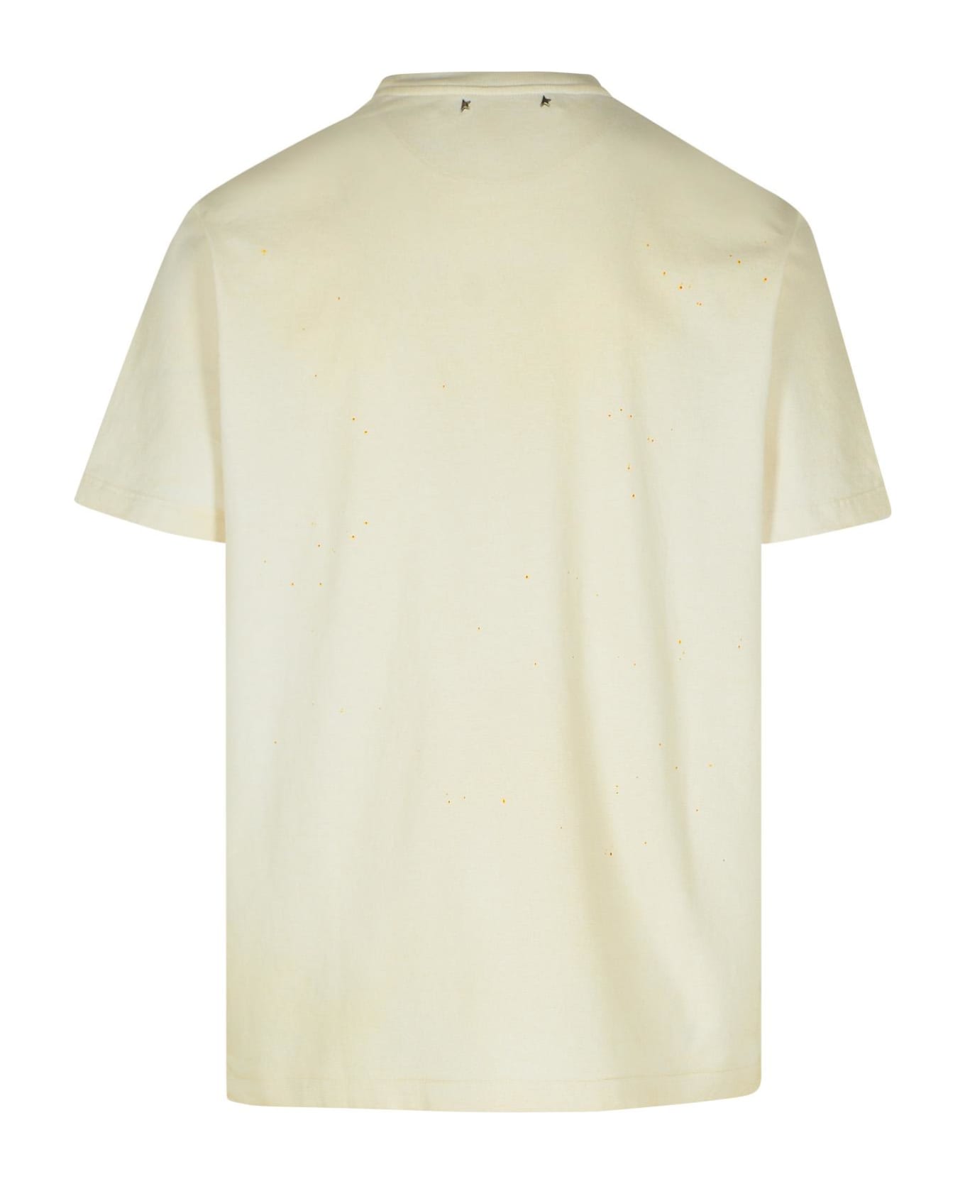 Golden Goose Ivory Cotton T-shirt - Ivory