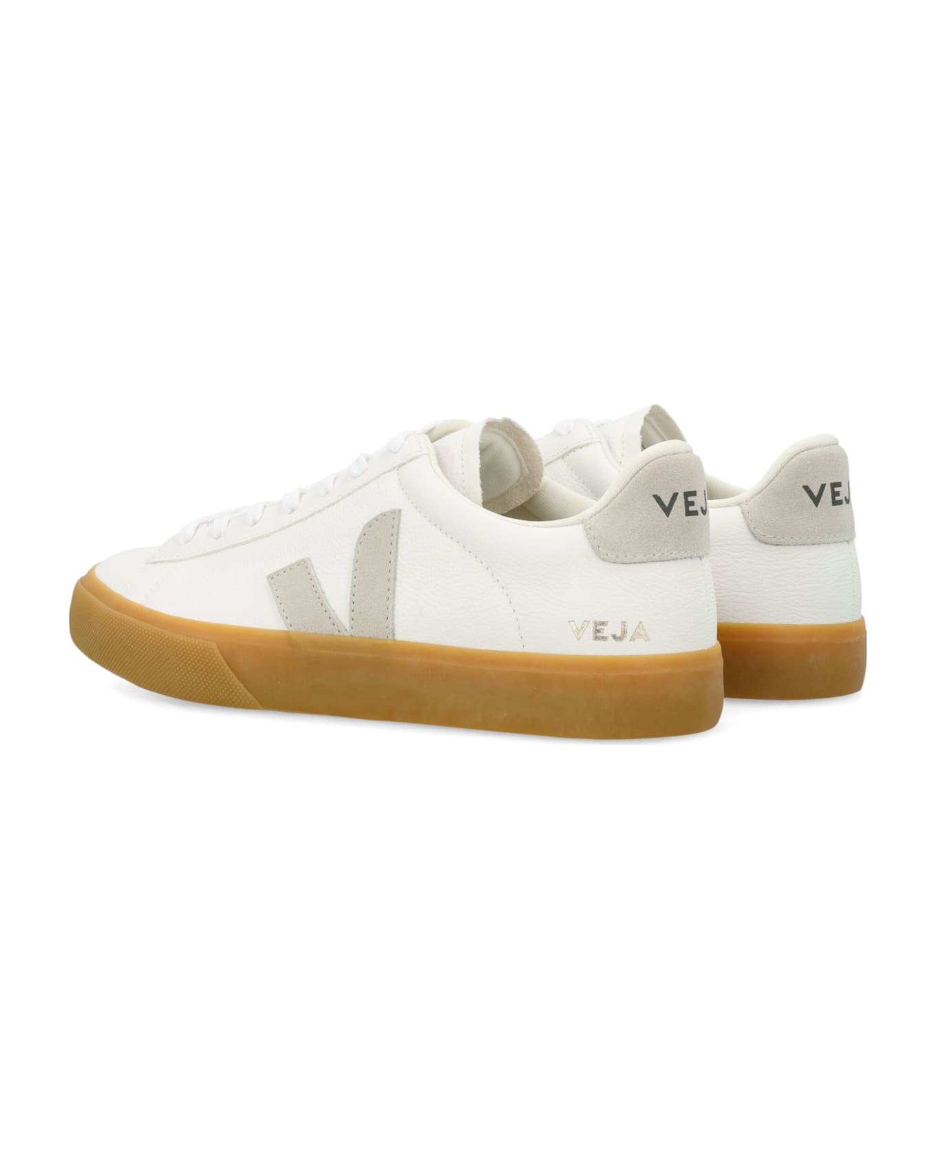 Veja Campo Chromefree Leather Sneakers - EXTRA WHITE NATURAL