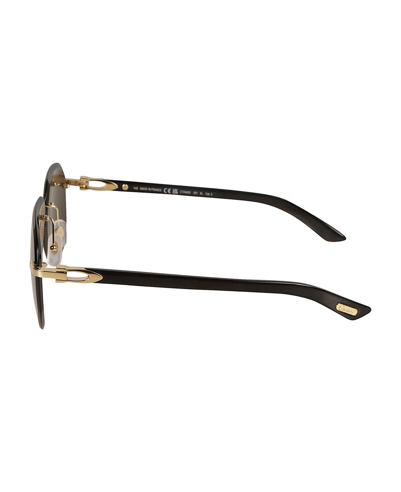 Cartier Eyewear Aviator Sunglasses Sunglasses - Gold/Black