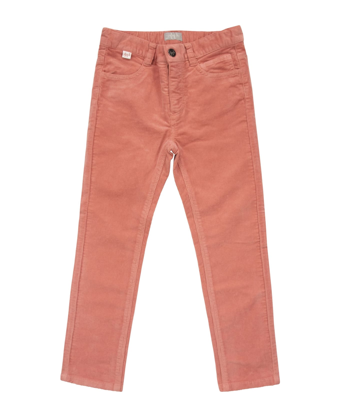 Il Gufo Ribbed 5-pocket Trousers - Bubble Pink