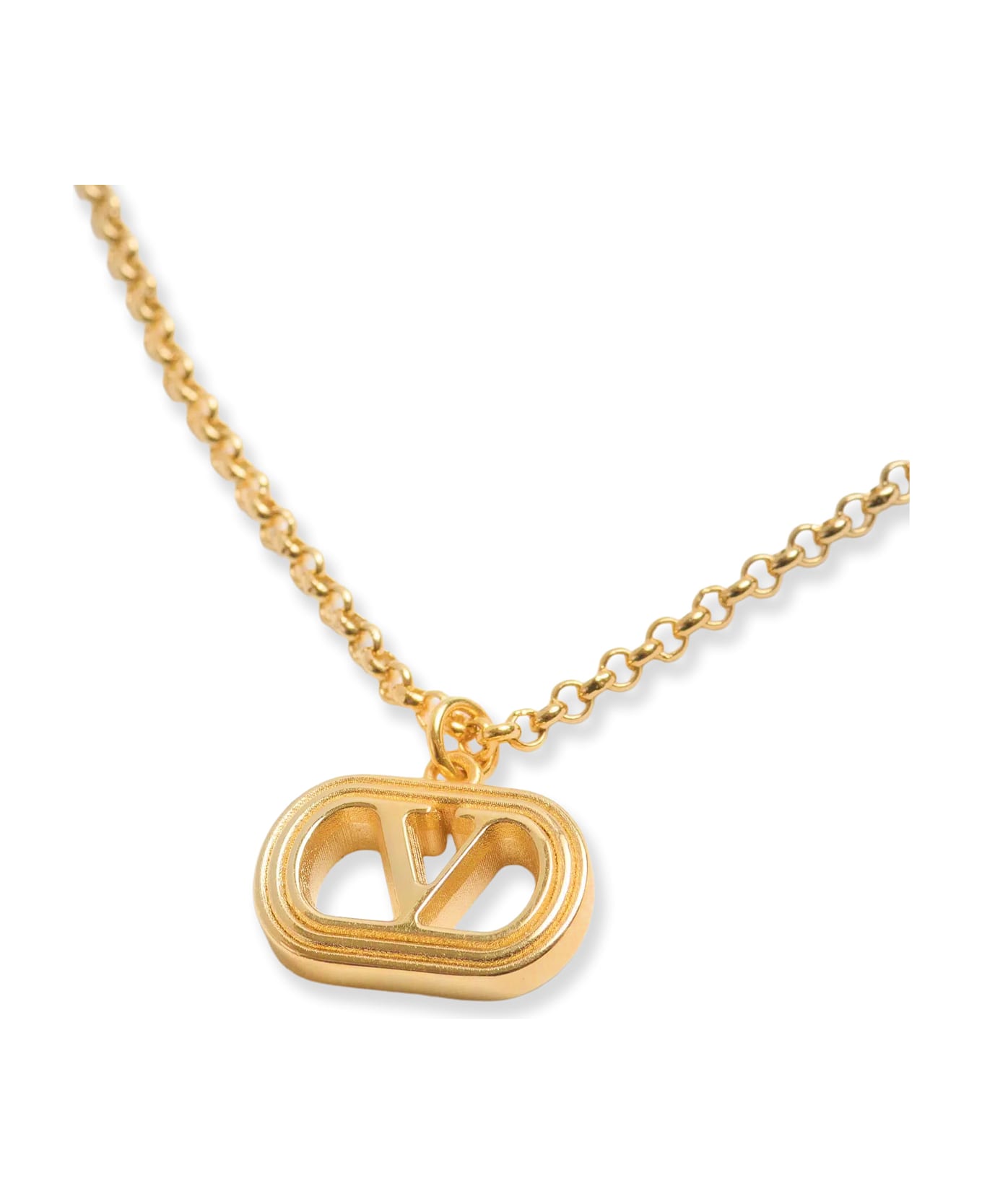 Valentino Garavani Ovalette Metal Necklace - Golden