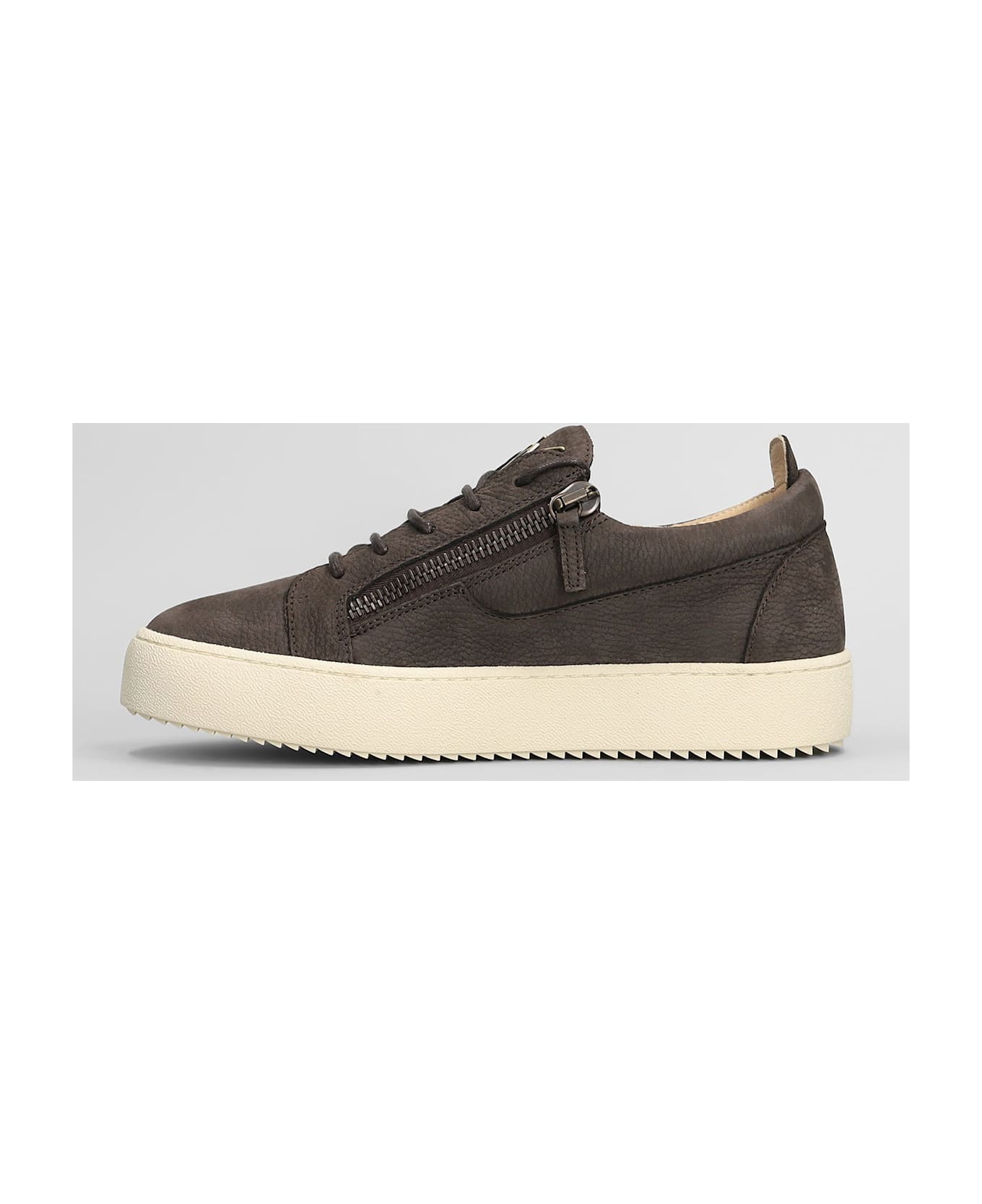 Giuseppe Zanotti Gz94 Sneakers In Brown Suede - brown