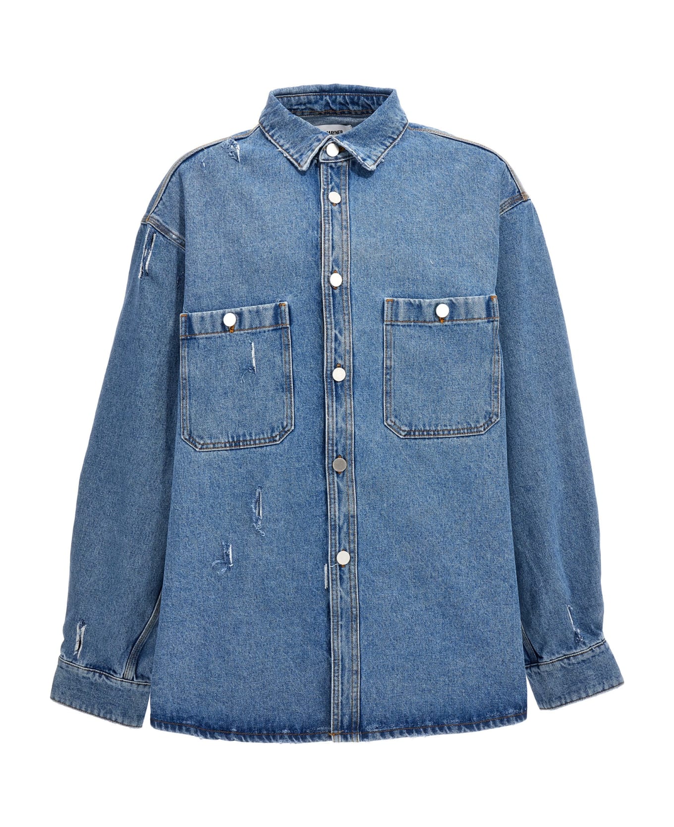 Hed Mayner Destroyed Oversize Denim Shirt | italist, ALWAYS LIKE