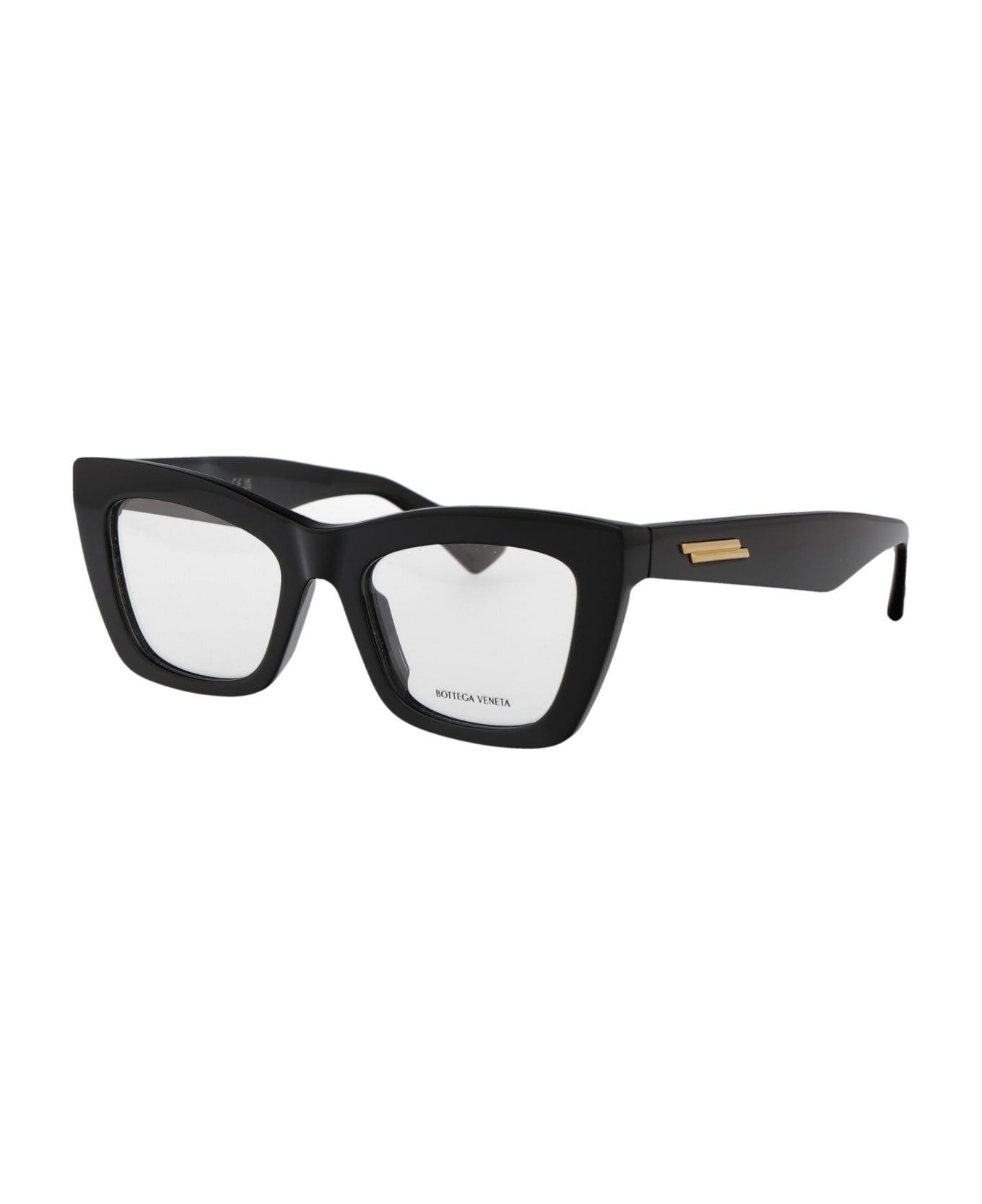 Bottega Veneta Eyewear Bv1215o Glasses - 001 BLACK BLACK TRANSPARENT