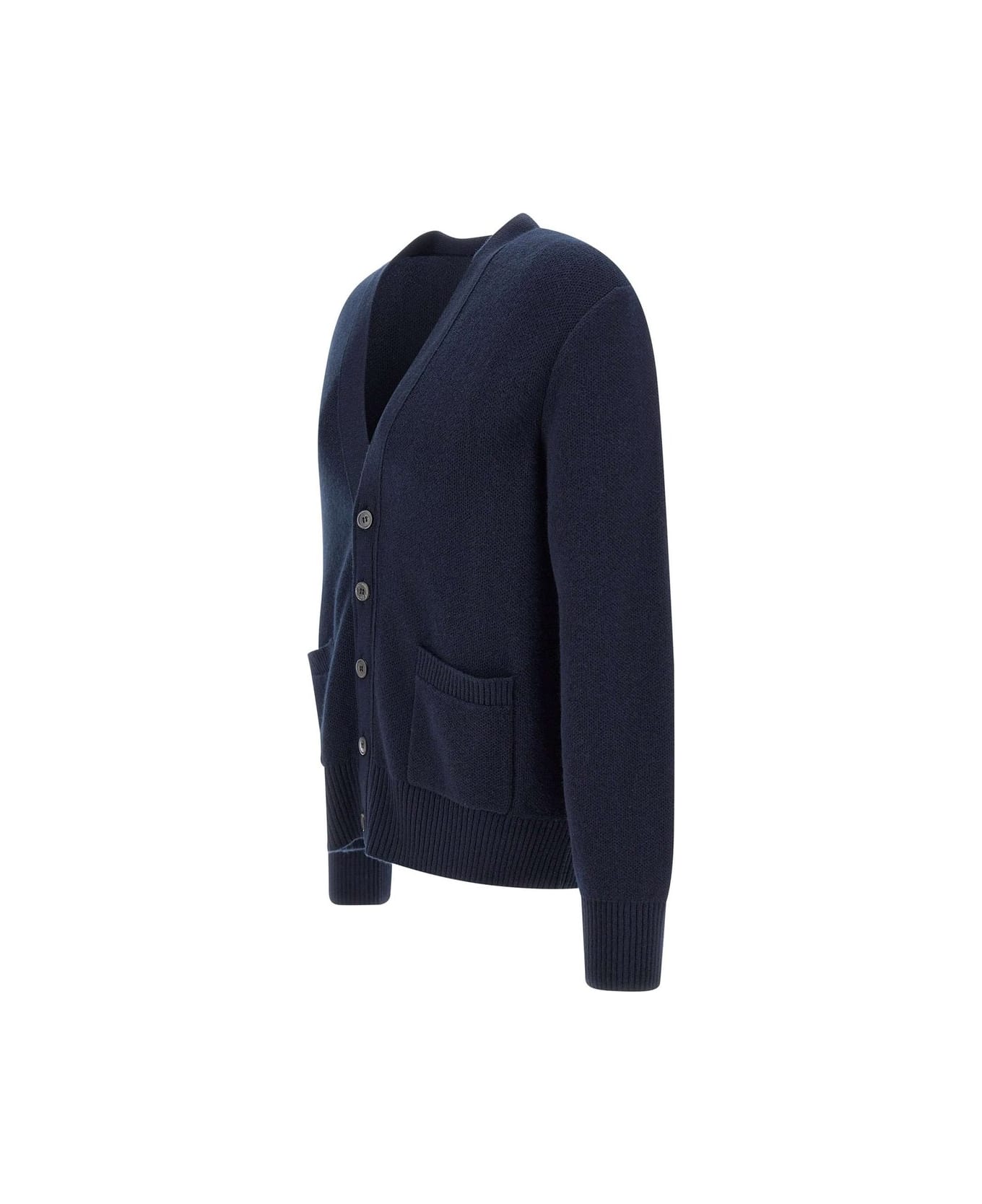 Thom Browne Washed Stitch Knitted Cardigan - Blue