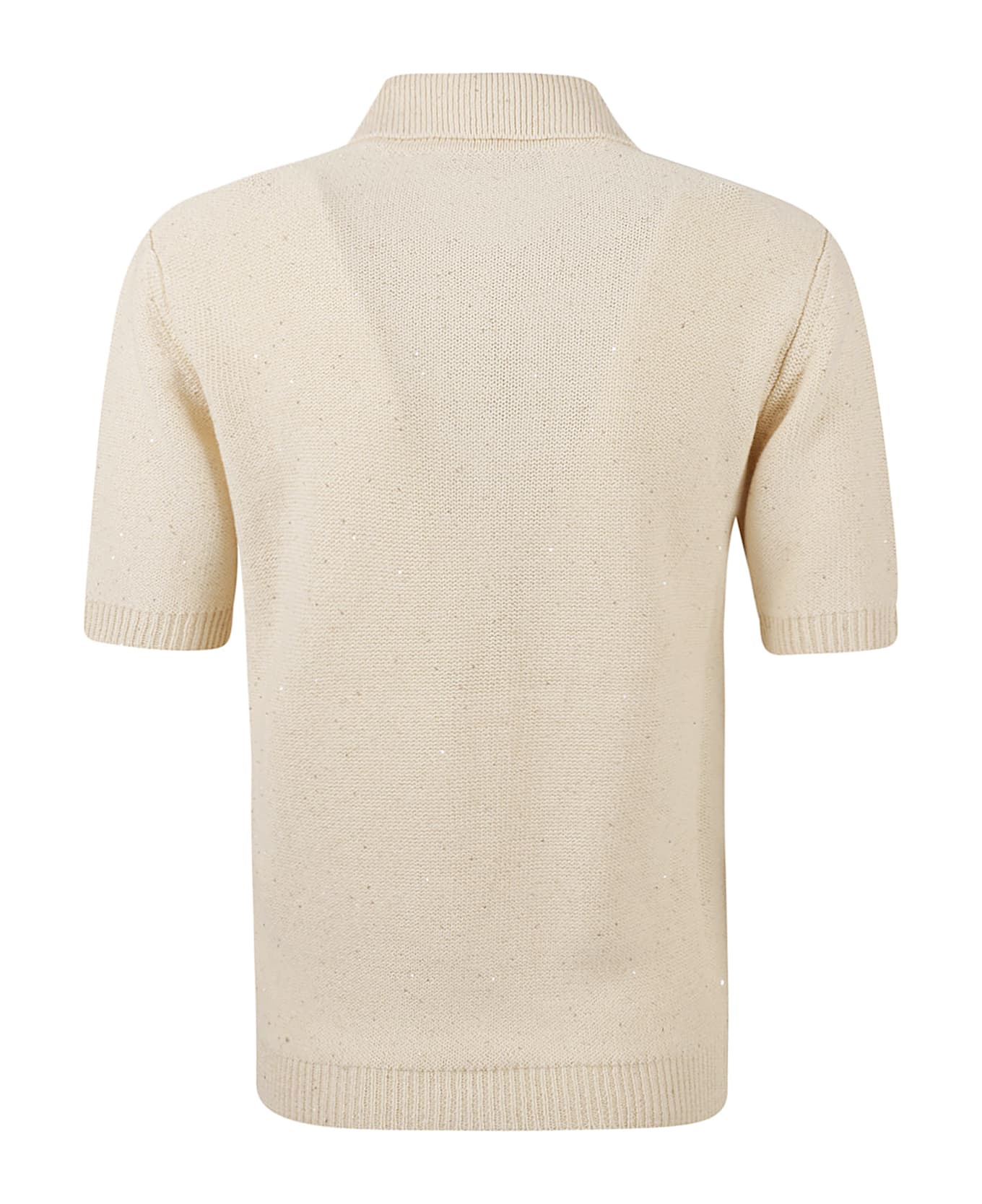 Fabiana Filippi Regular Knit Polo Shirt - Vanilla