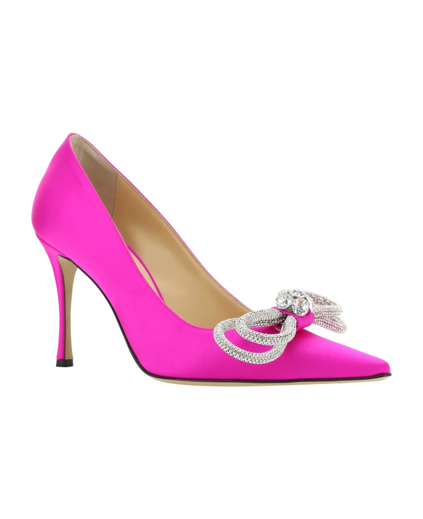 Mach & Mach Double Bow Satin Pumps - Pink ハイヒール