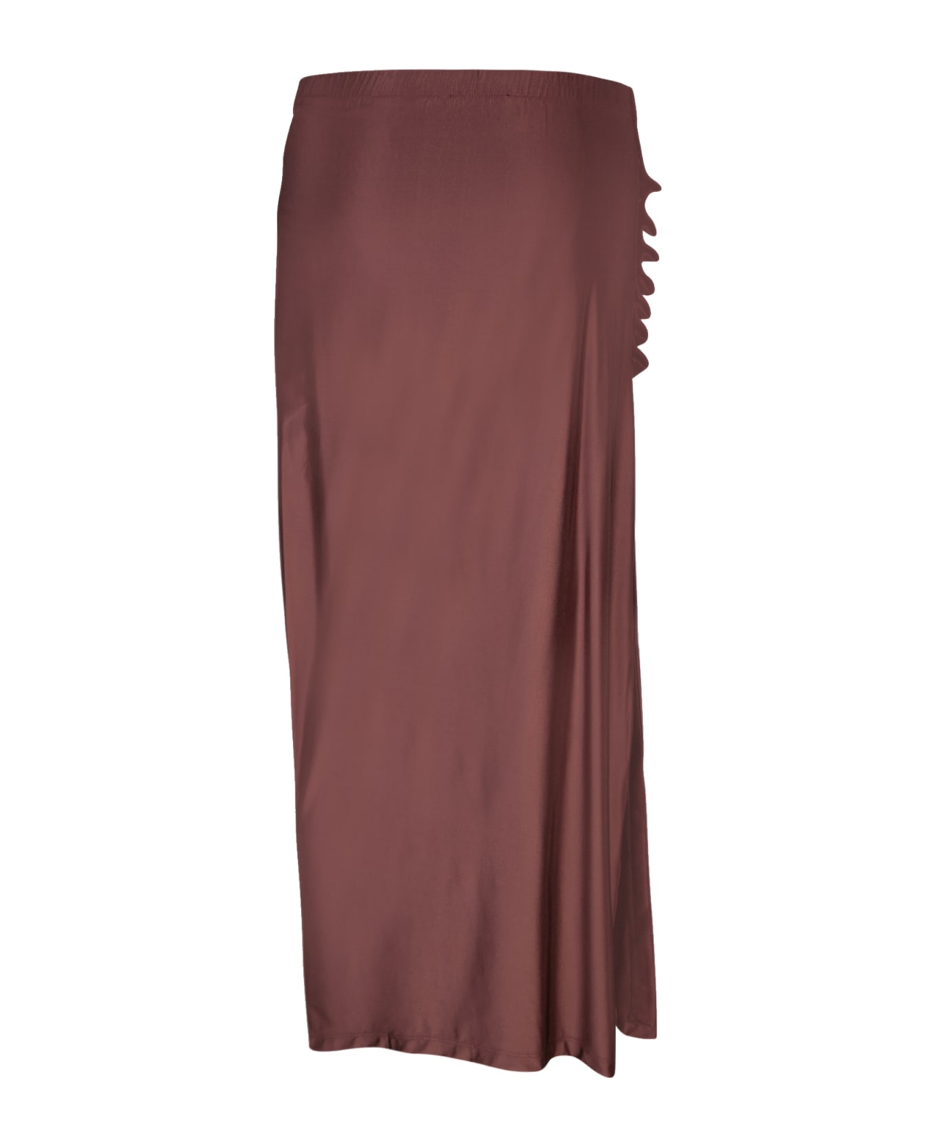 Paco Rabanne Brown Jersey Long Skirt - Brown