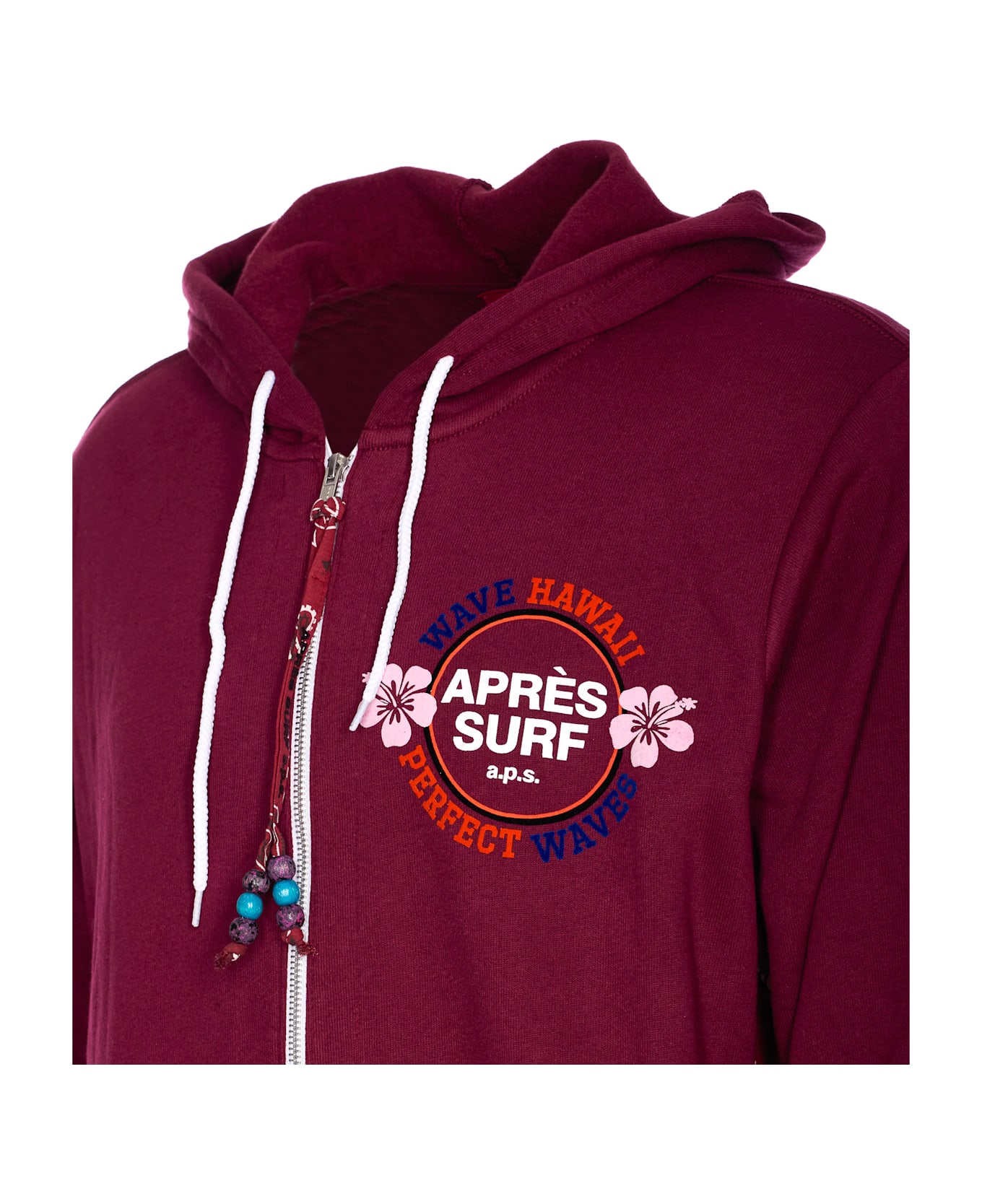 Apres Surf Zipped Sydney Hoodie - Red