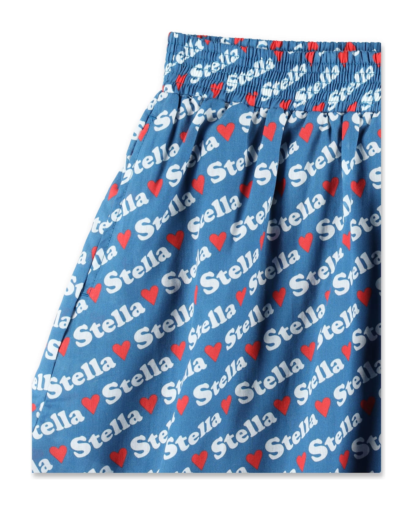Stella McCartney Kids Kid - Lettering Logo Print Skirt - BLUE