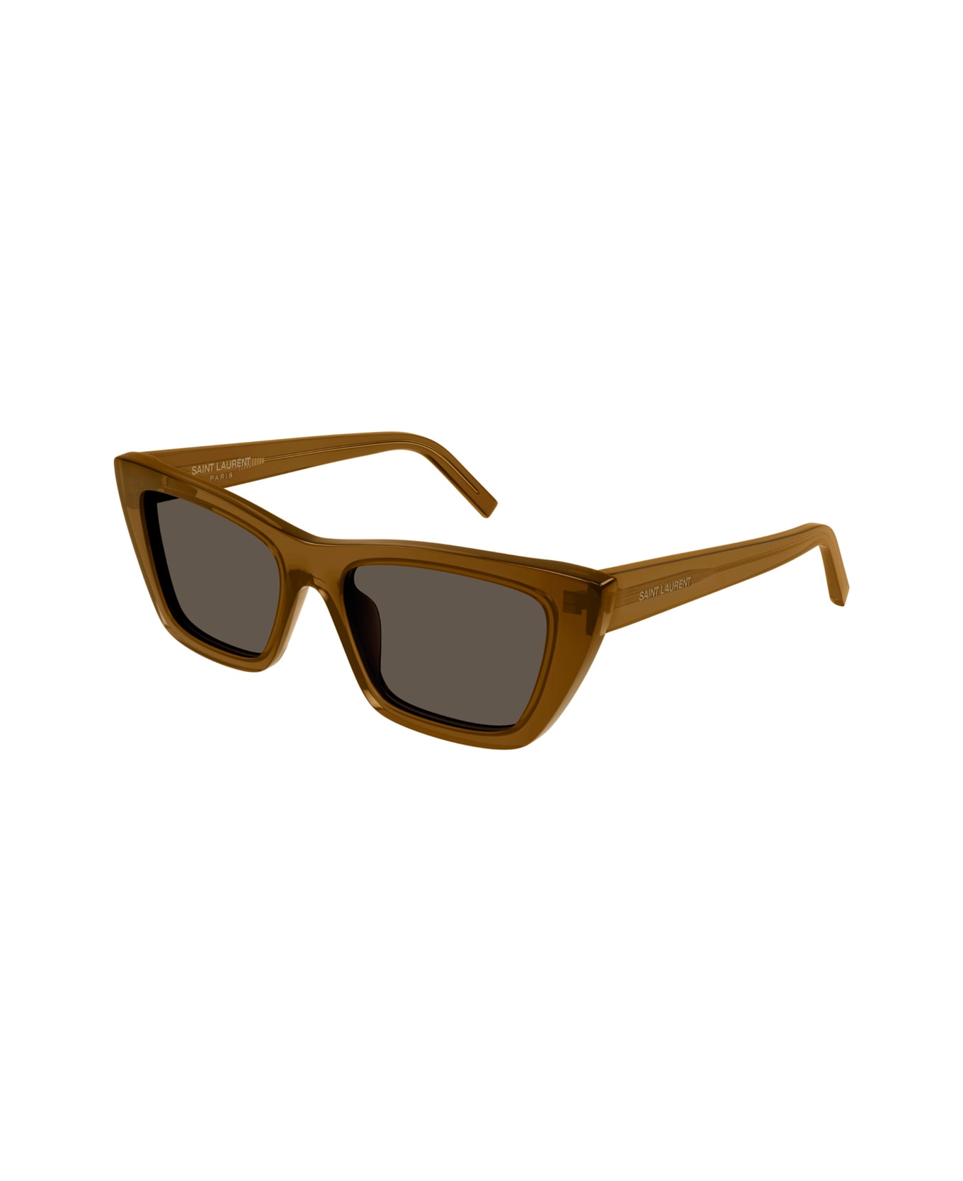 Saint Laurent Eyewear Saint Laurent Sl 276 Mica Linea Sl Logo 060 Brown Transparent Sunglasses - Marrone