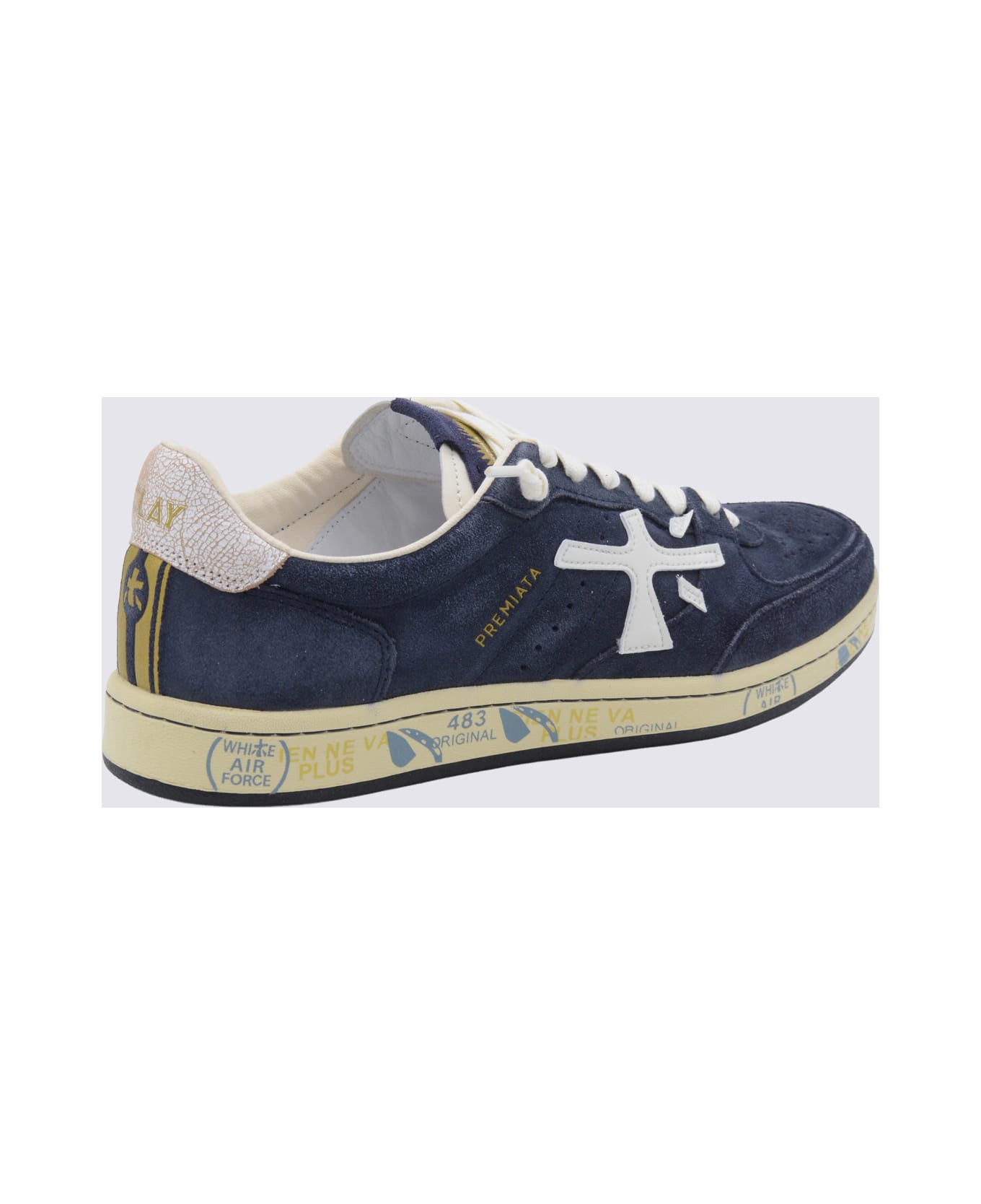 Premiata Navy Basket Clay Sneakers