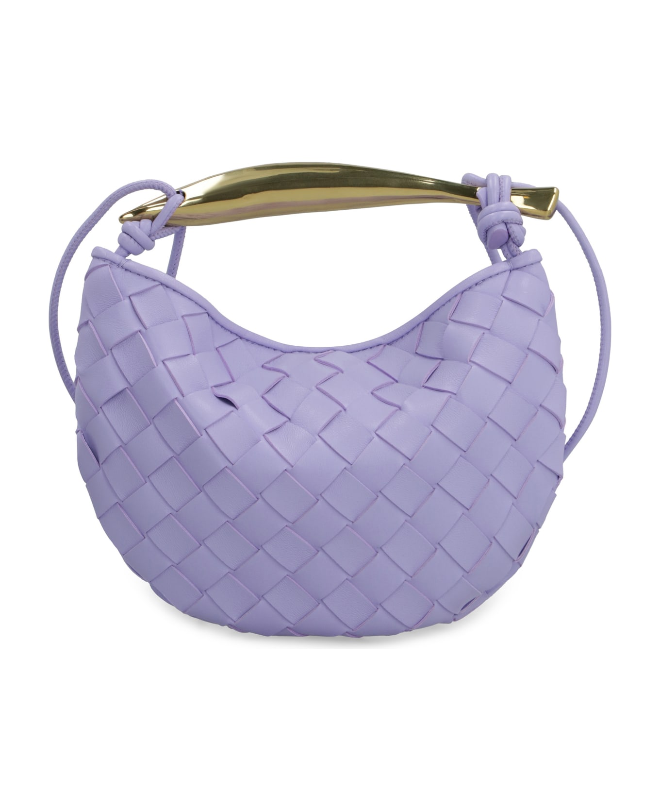 Bottega Veneta Leather Crossbody Bag - Lilac