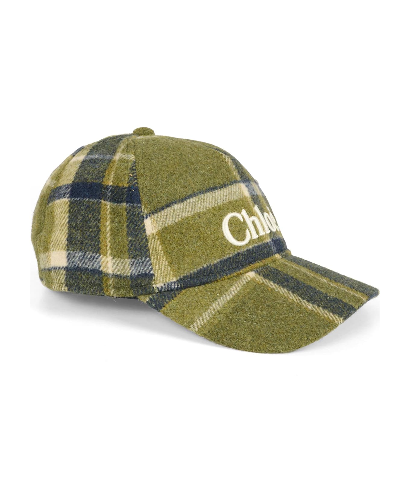 Chloé Green Hat For Girl With Logo - Green
