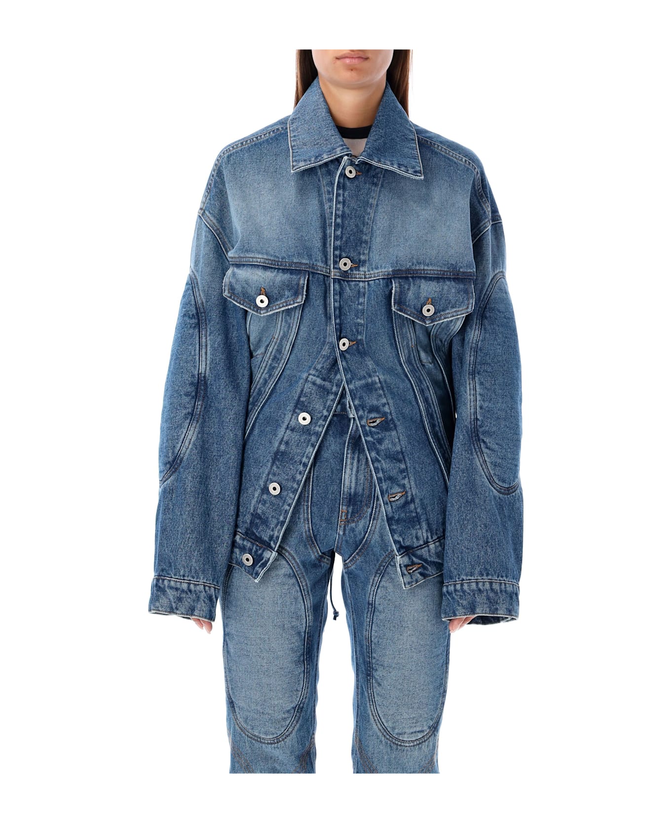 Jean Paul Gaultier Denim Jacket Lacing - VINTAGE BLUE