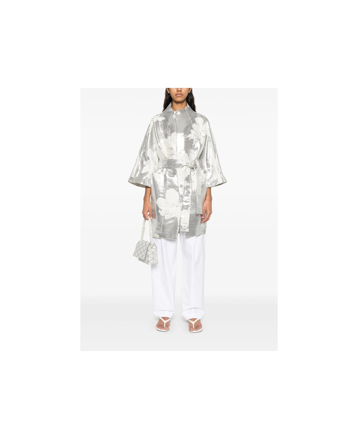 Gianluca Capannolo Coat - WHITE/SILVER