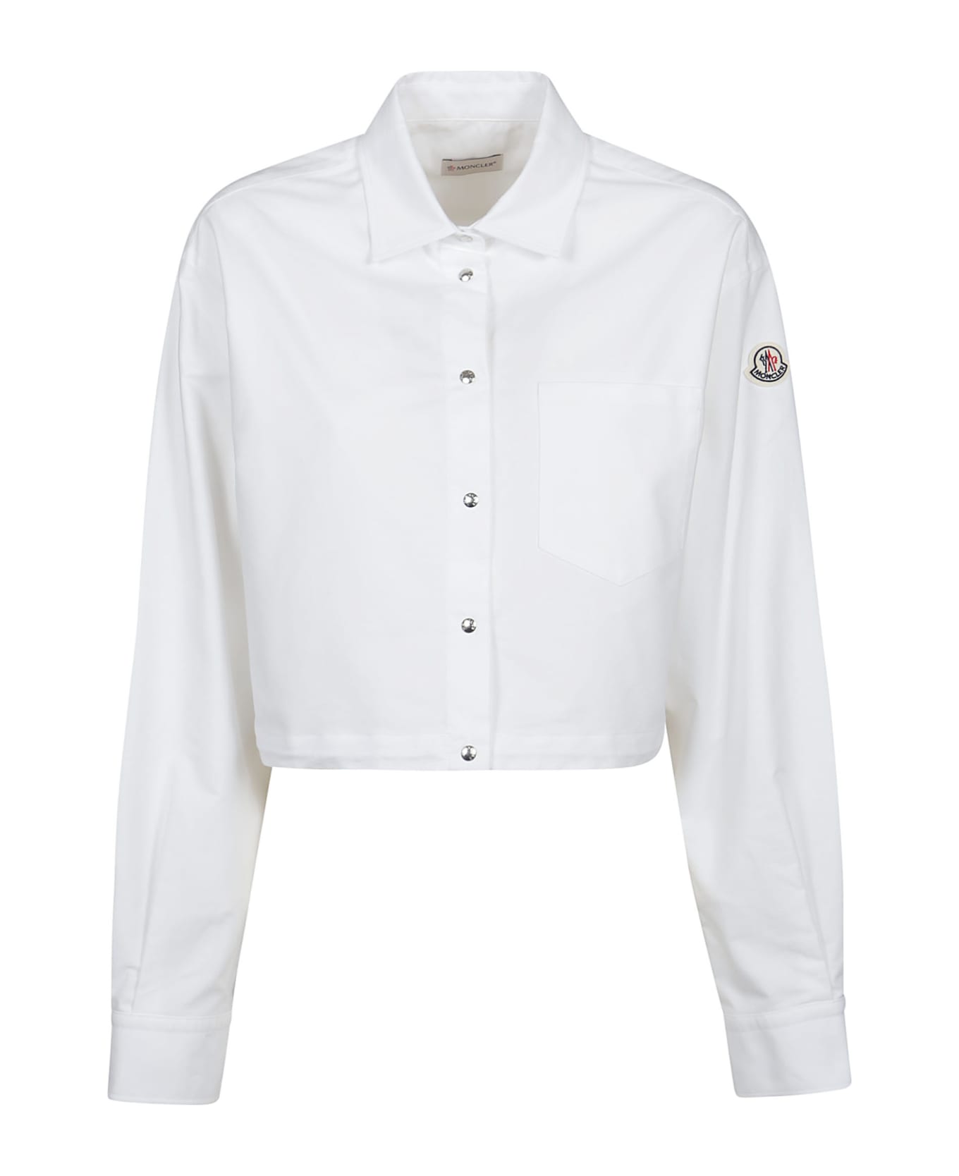 Moncler Cropped Shirt - Bianco