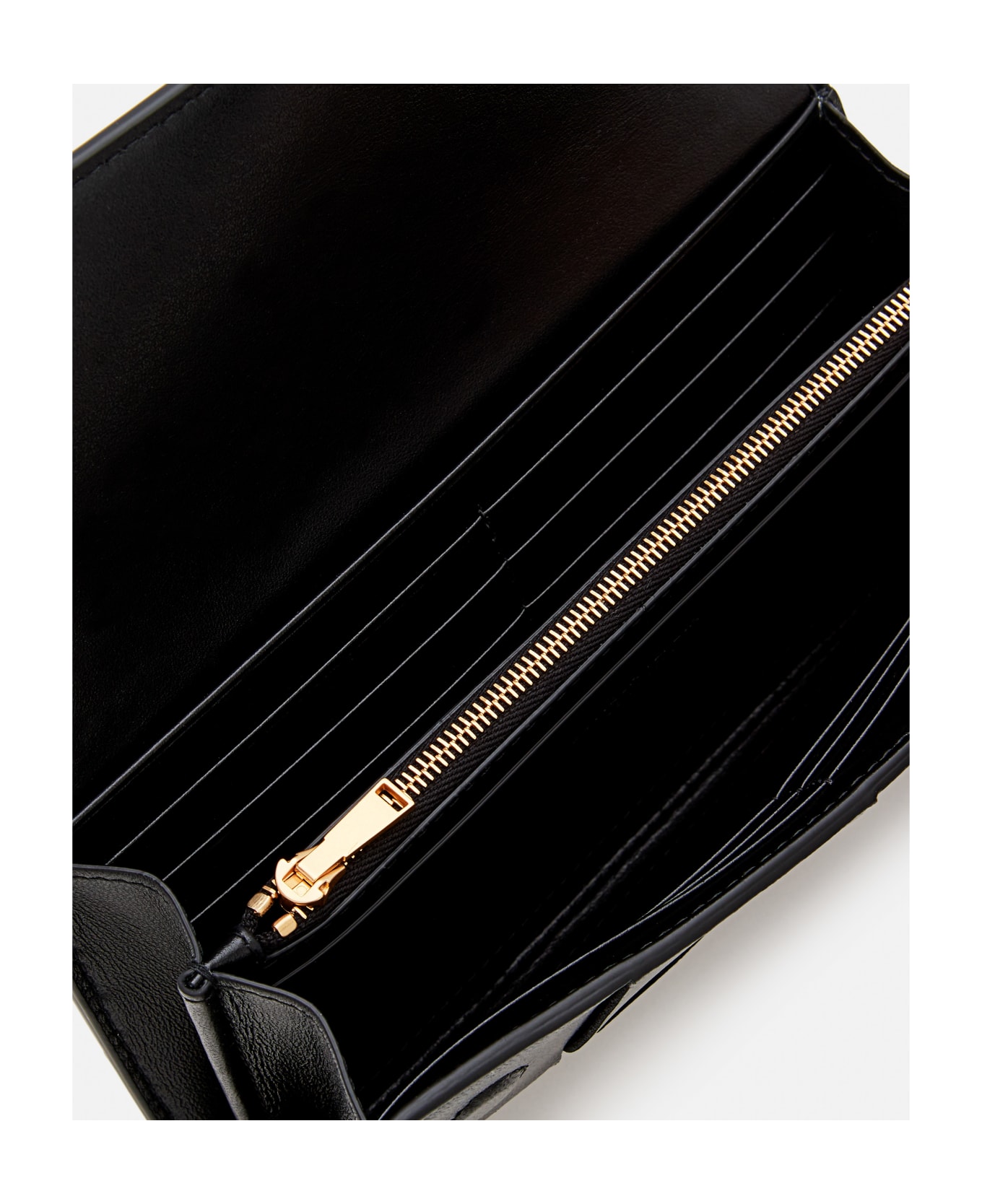 Bottega Veneta Continental Wallet - Black-gold