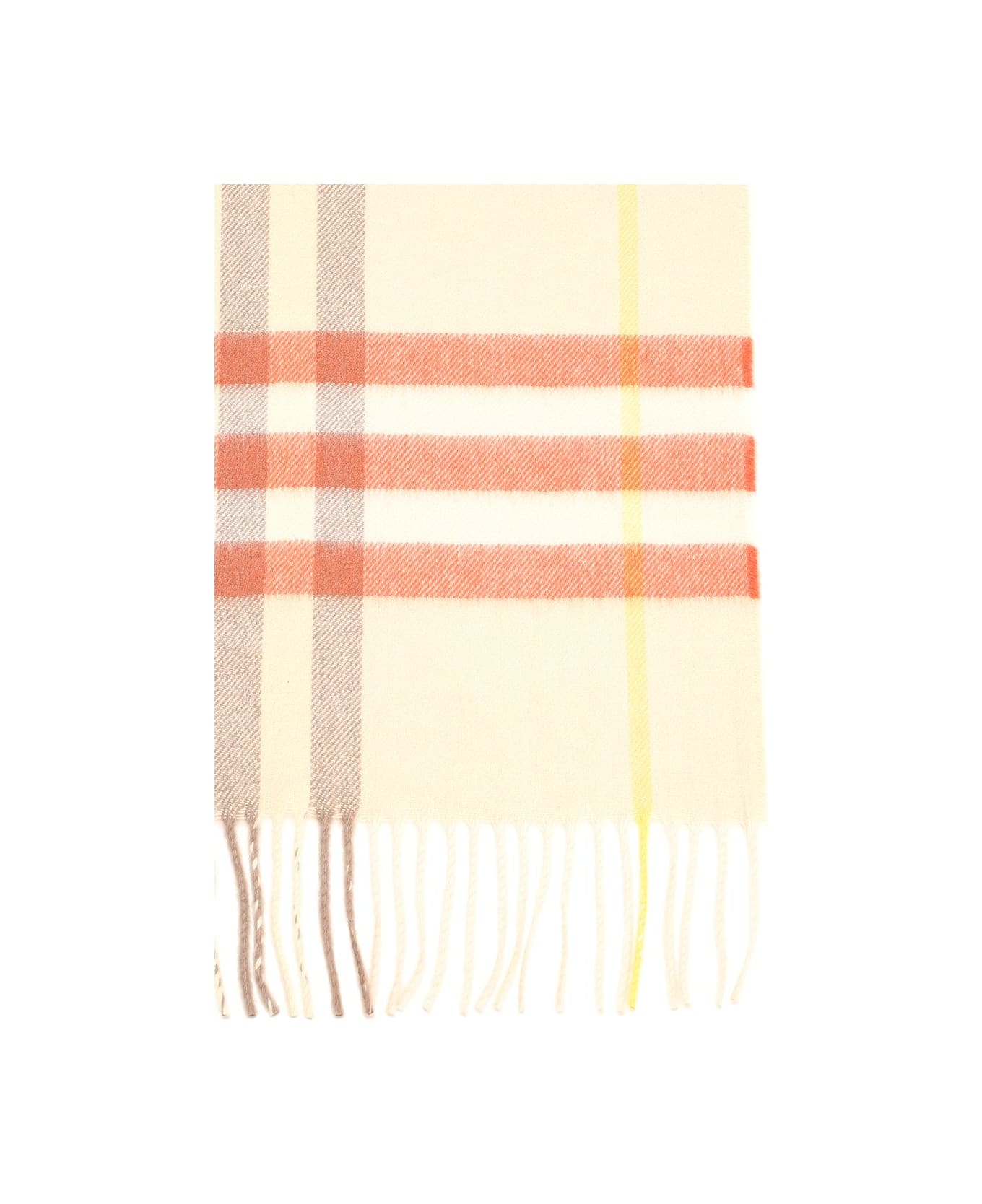 Burberry 
giant Check
 Cashmere Scarf - TEACUP