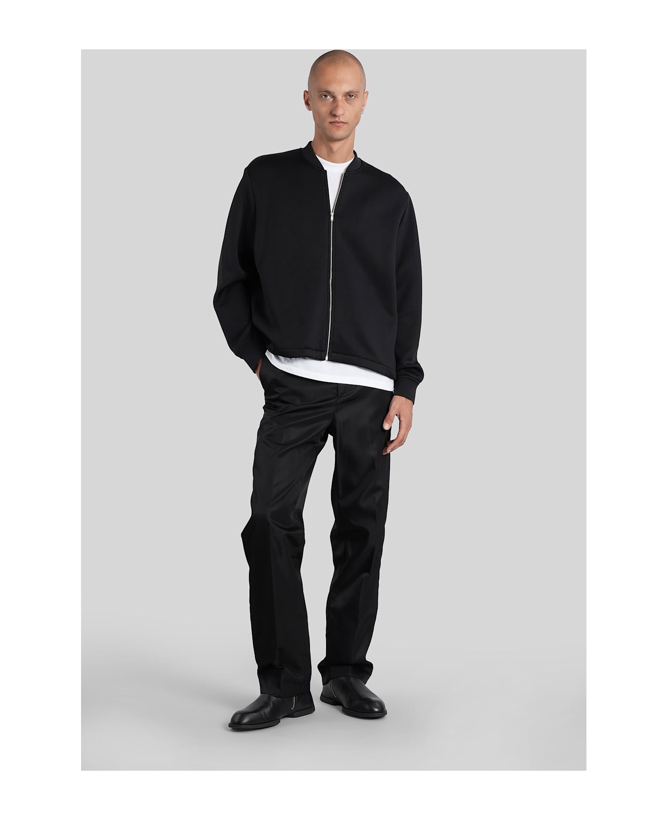 Jil Sander Sweatshirt In Black Polyamide - black