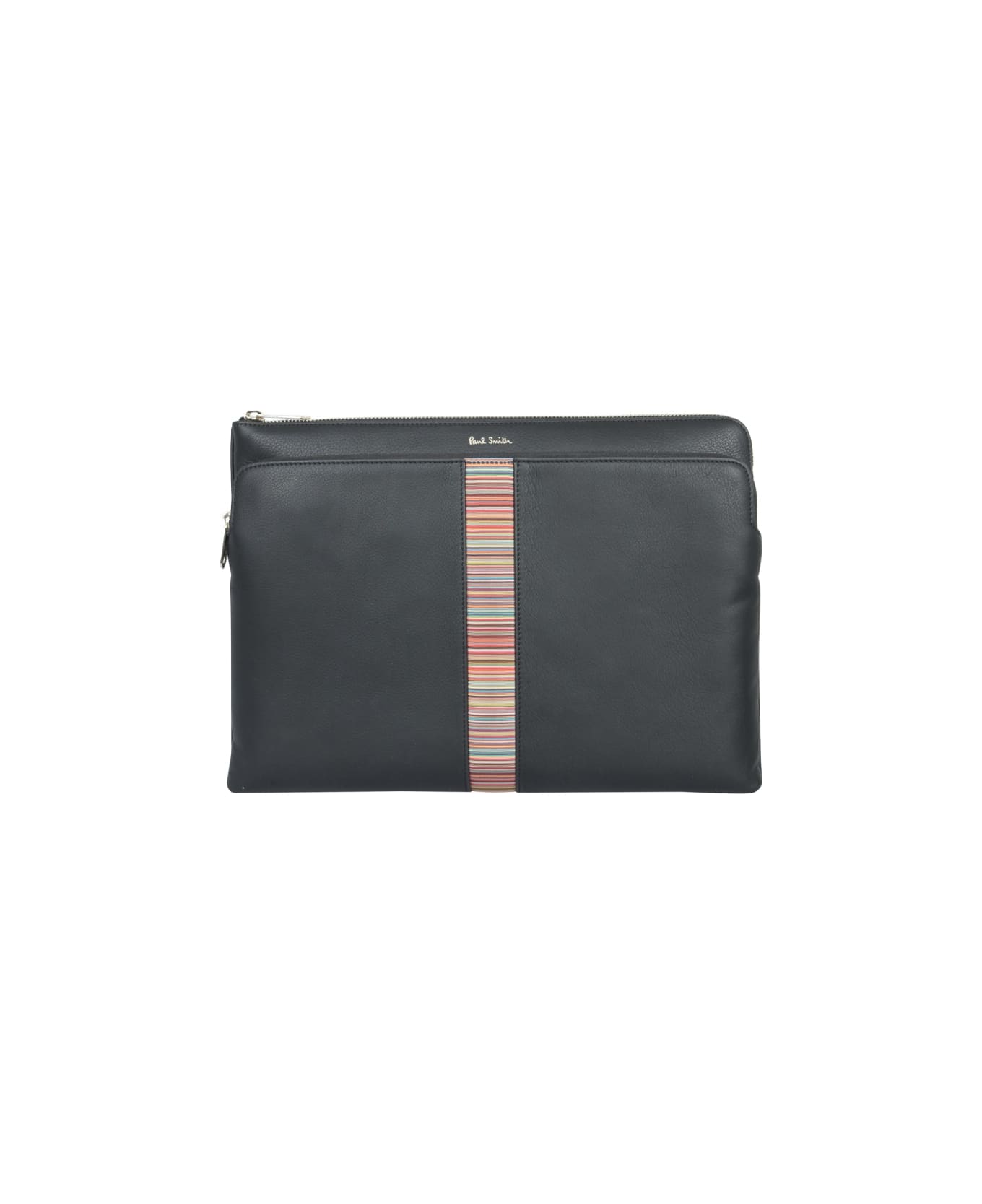 Paul Smith Leather Document Bag - BLACK バッグ