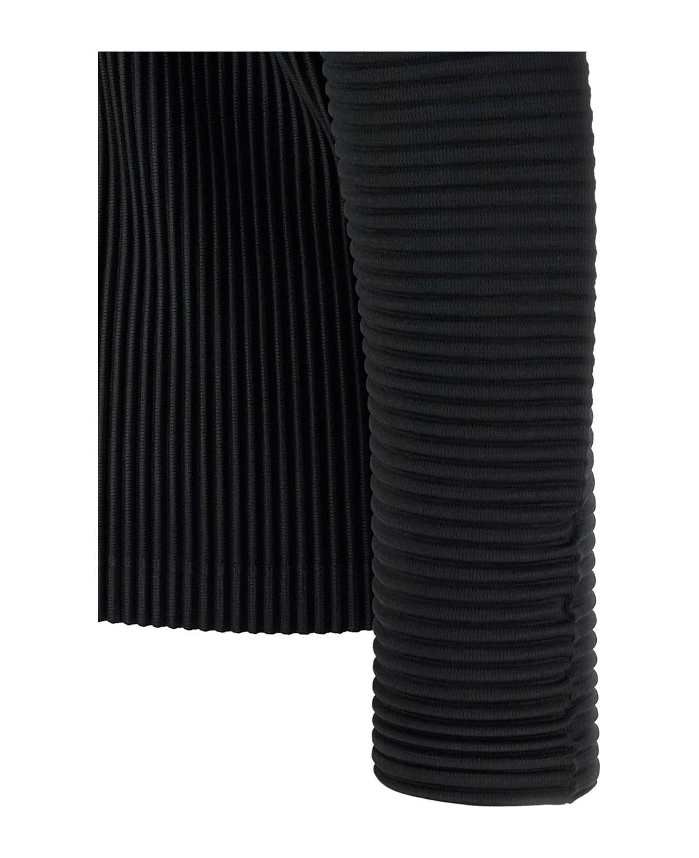 Homme Plissé Issey Miyake Long Sleeve Roundneck T-shirt - Black