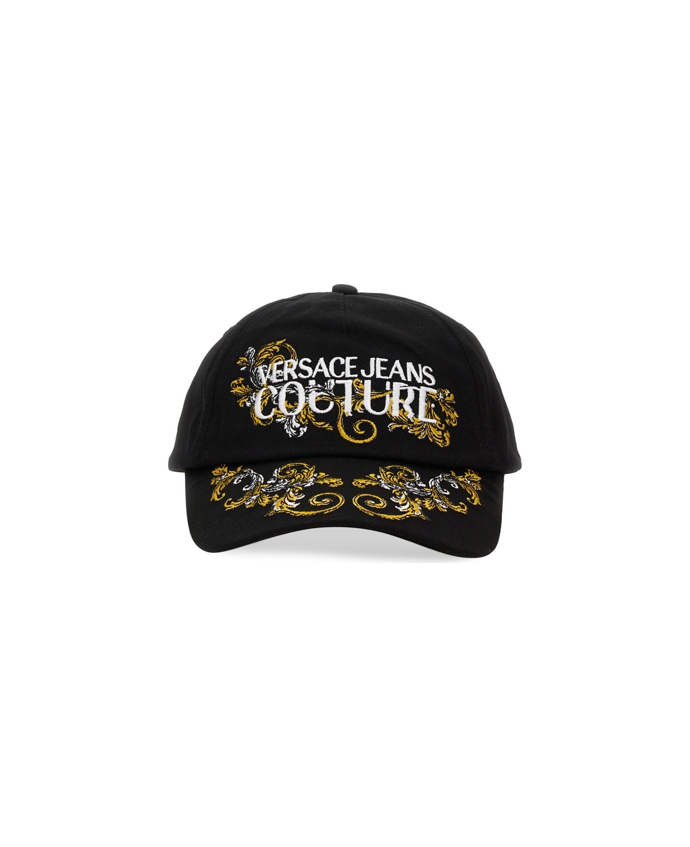 Versace Jeans Couture Baseball Hat With Logo - BLACK