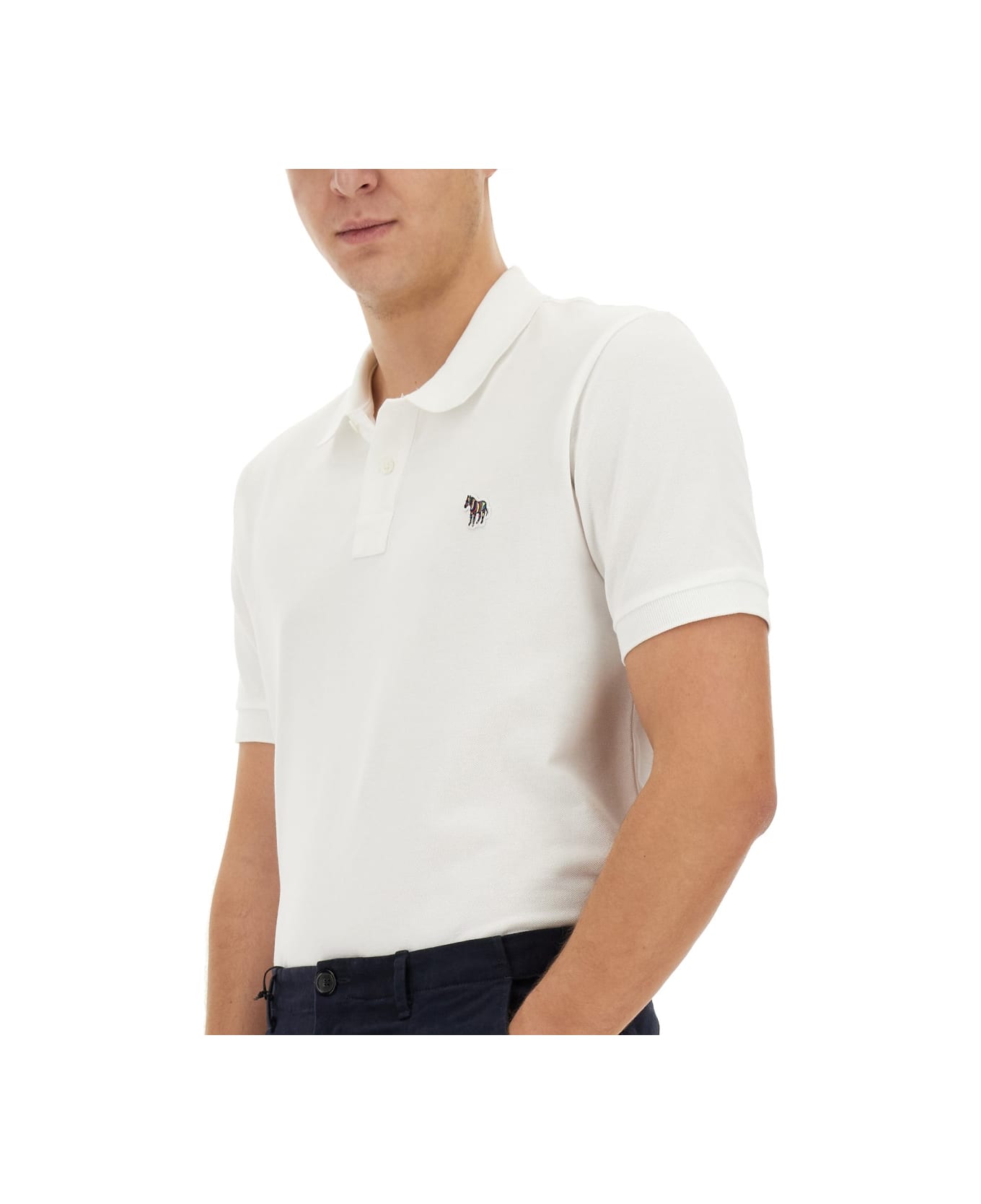 PS by Paul Smith Polo With Logo Patch - WHITE