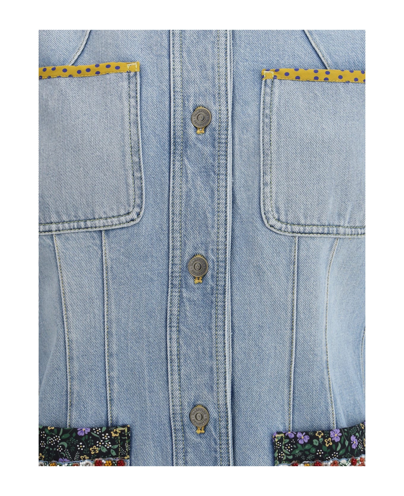 Valentino Denim Jacket With Embroidery