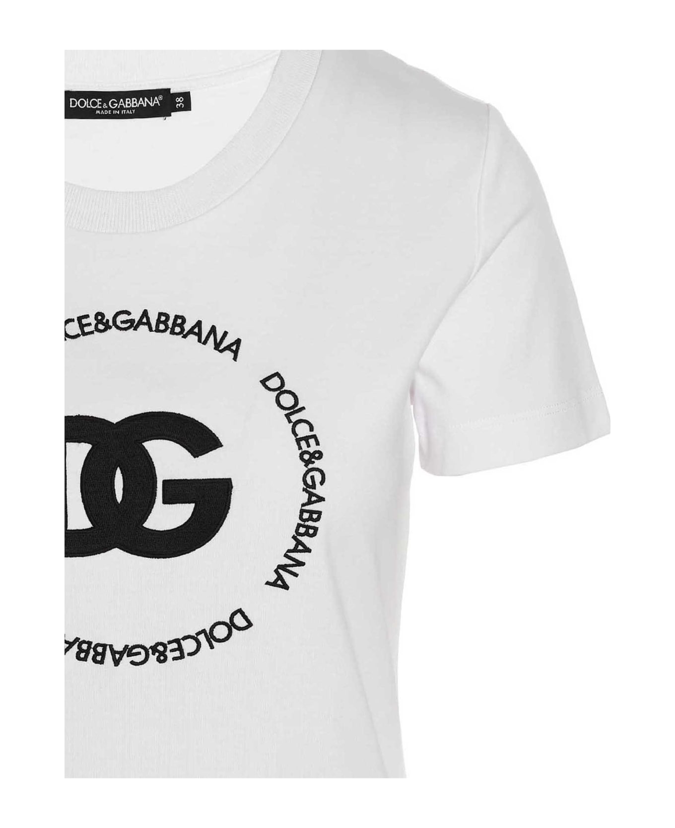 Dolce & Gabbana Logo Embroidery T-shirt - White