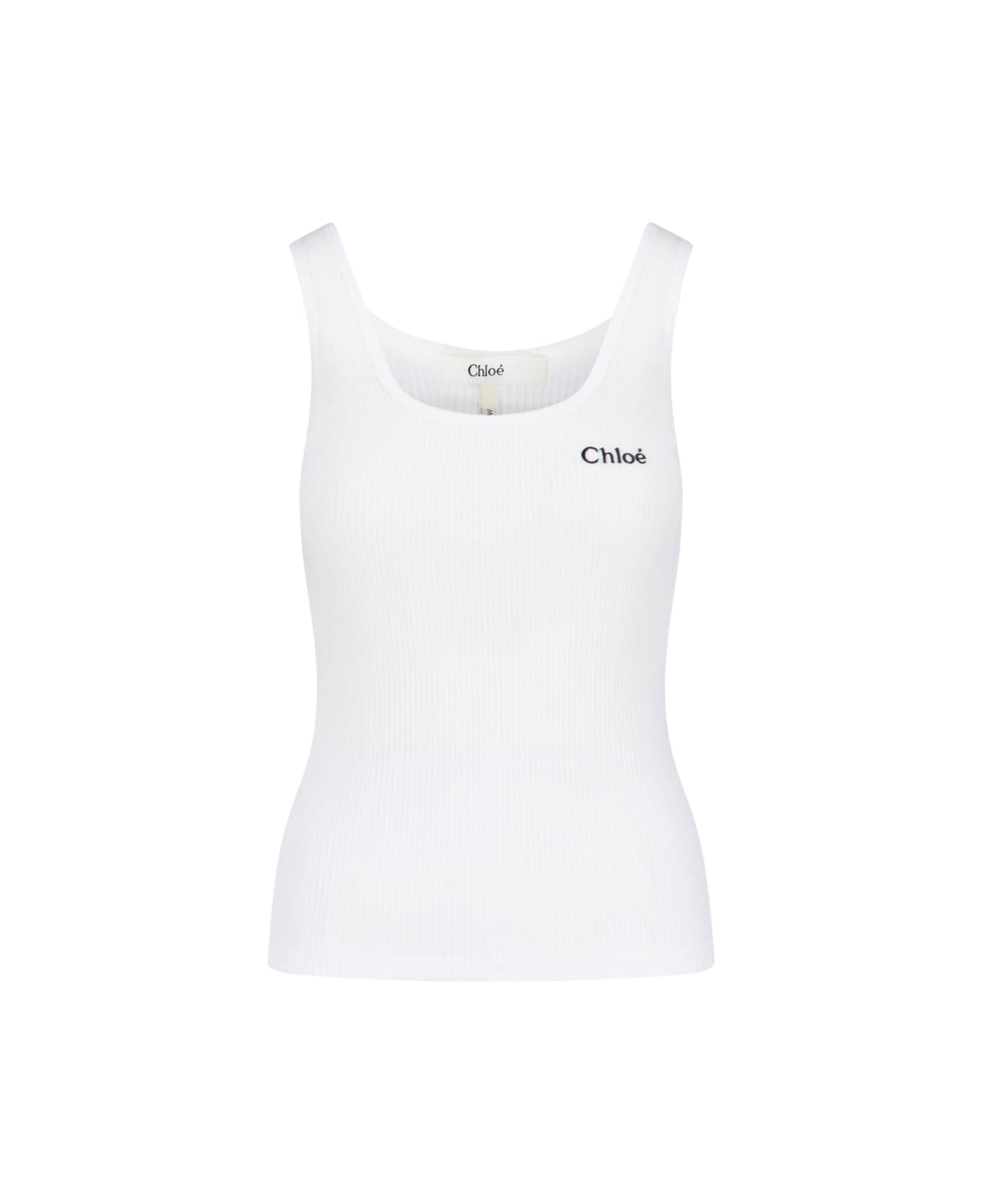 Chloé Logo Tank Top - White