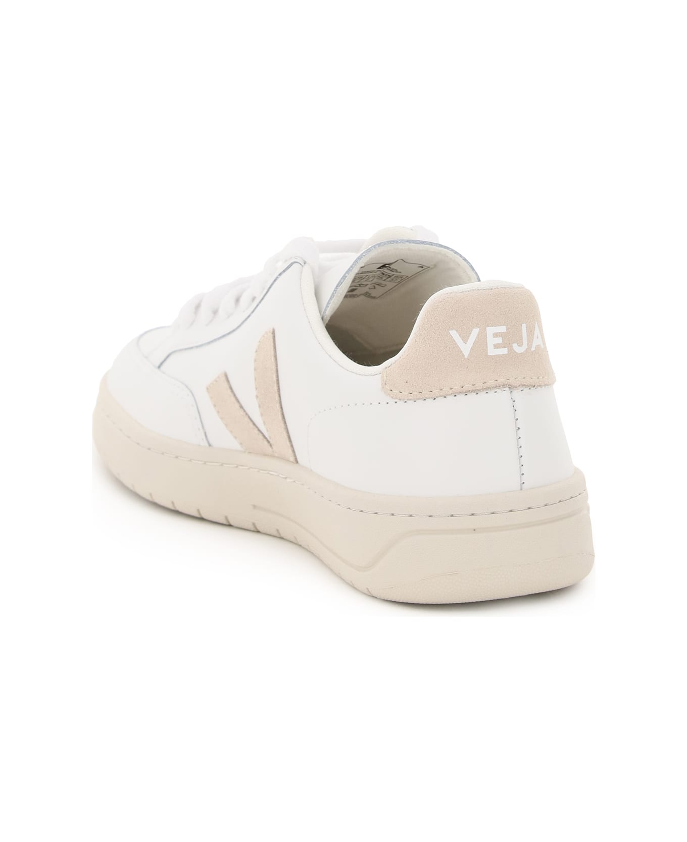 Veja Leather V-12 Sneakers - EXTRA WHITE SABLE (Beige)
