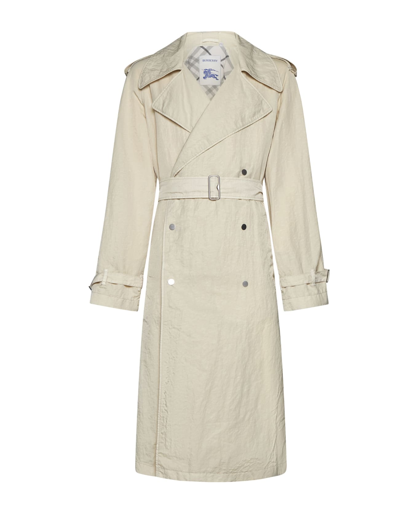 Burberry Double-breasted Belted Trench Coat - Soap