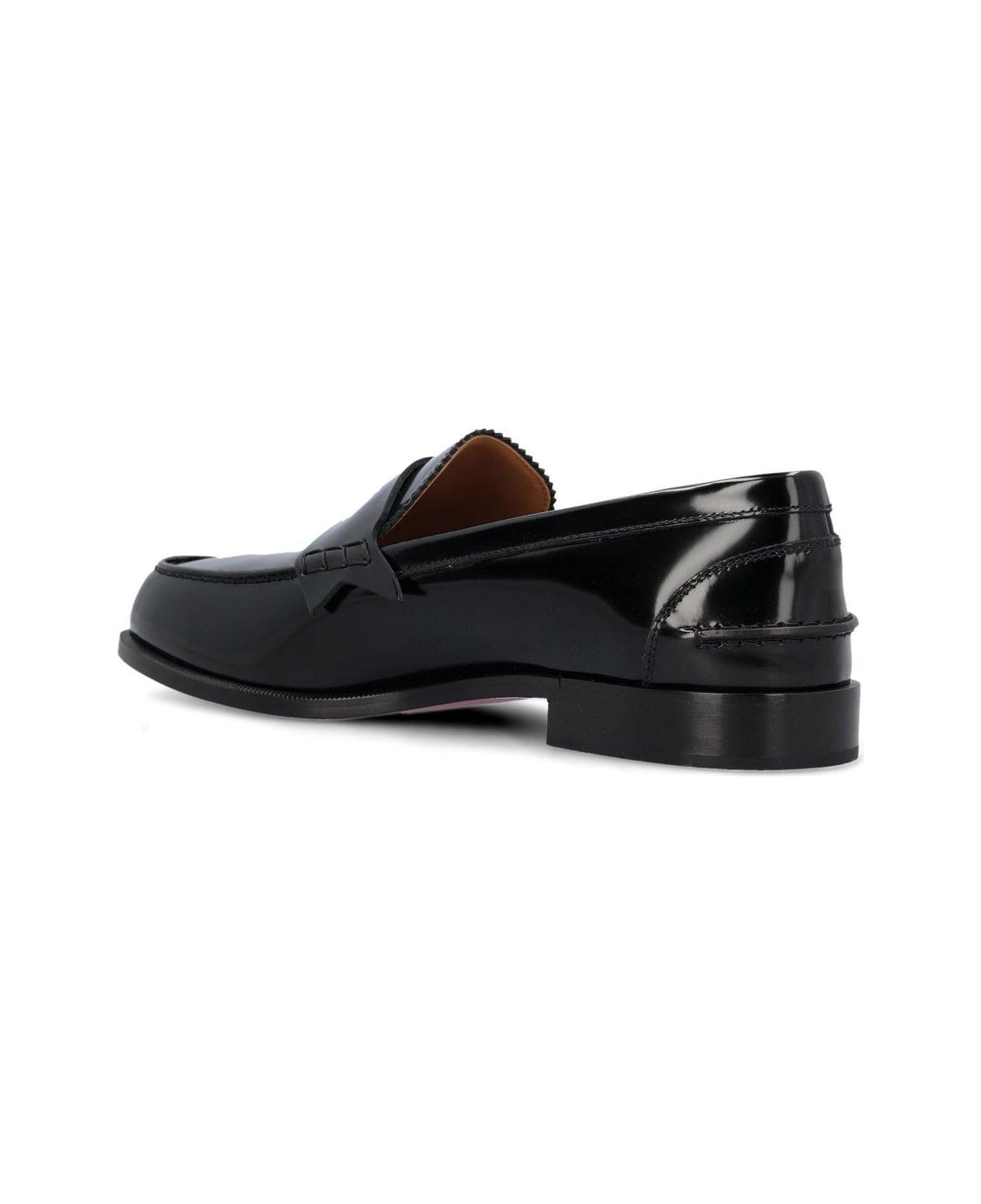 Christian Louboutin Timeless Penny Loafers - BLACK ローファー＆デッキシューズ