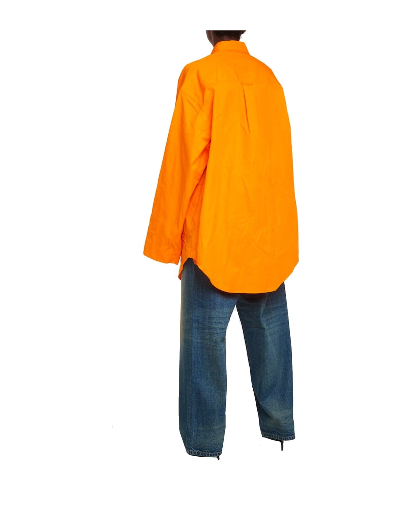 Balenciaga Oversized Cotton Shirt - Orange