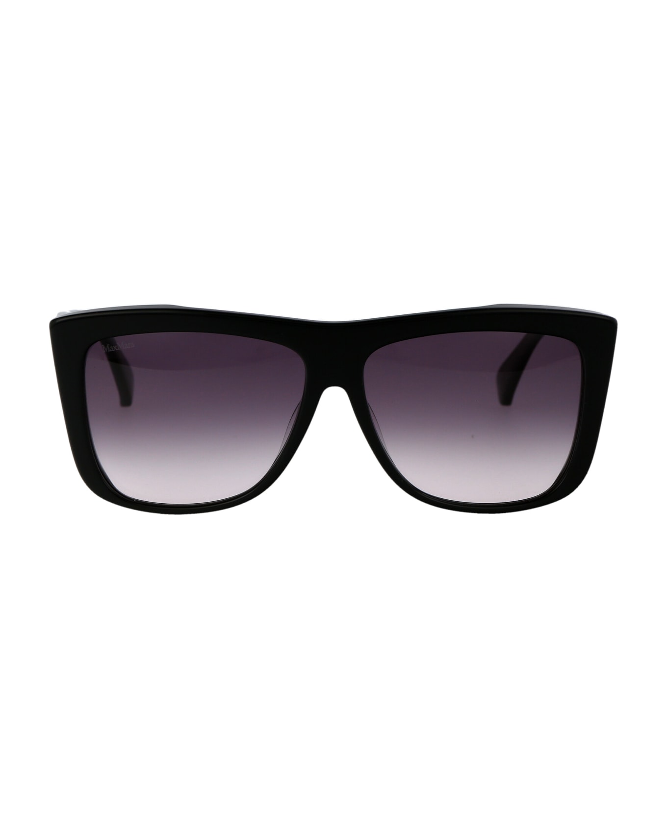 Max Mara Lee1 Sunglasses - 01B Nero Lucido/Fumo Grad サングラス