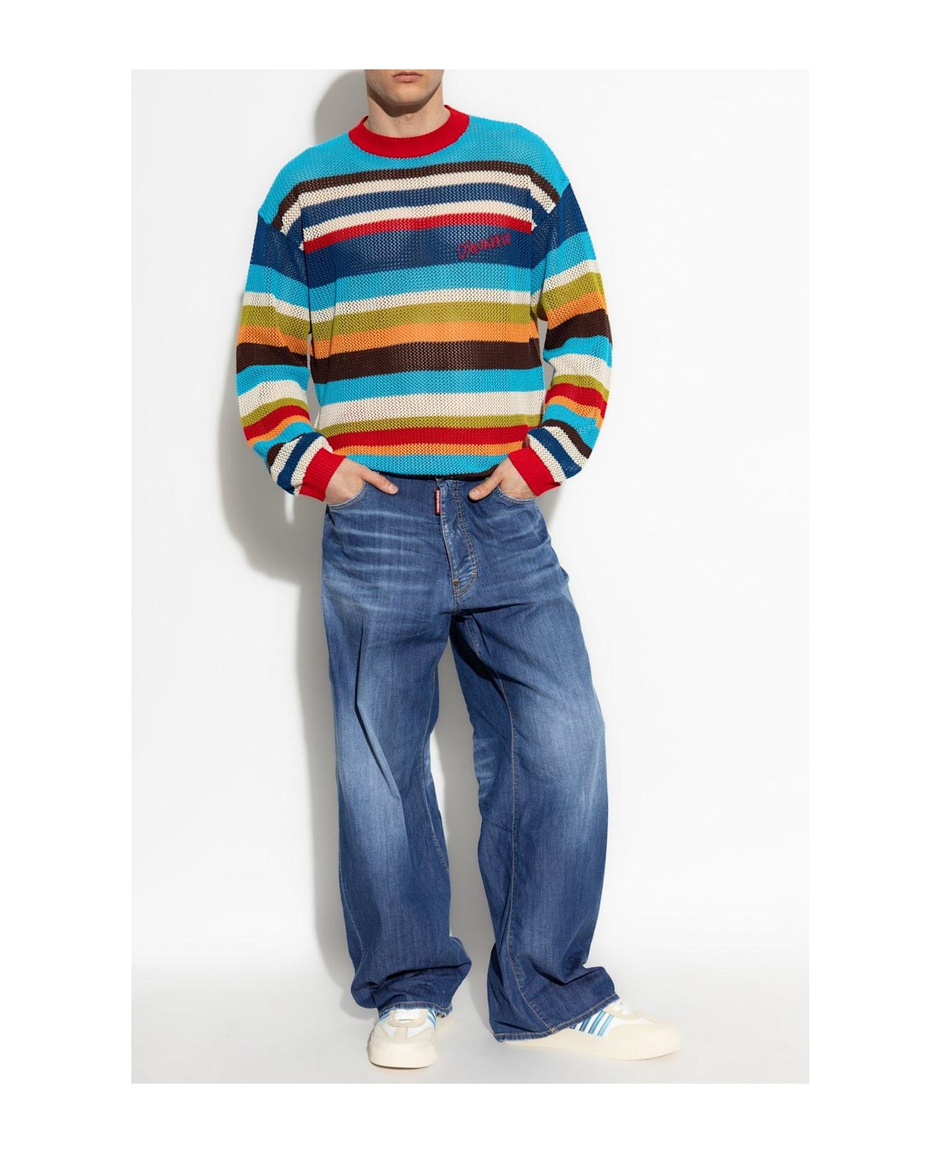 Dsquared2 Summer Lovers Medium Wash Loose Jeans - BLUE