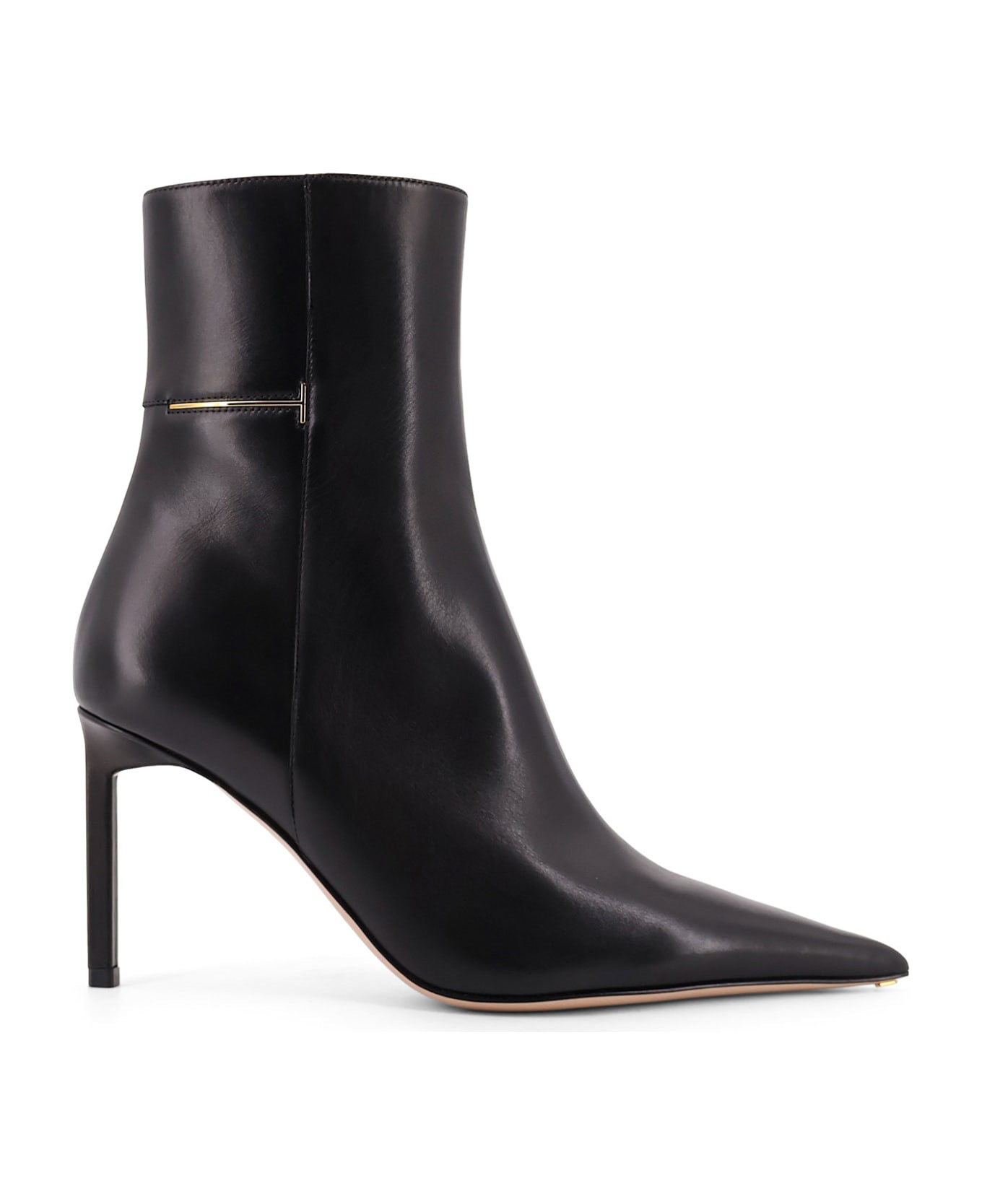 Tom Ford Leather Ankle Boots - Black