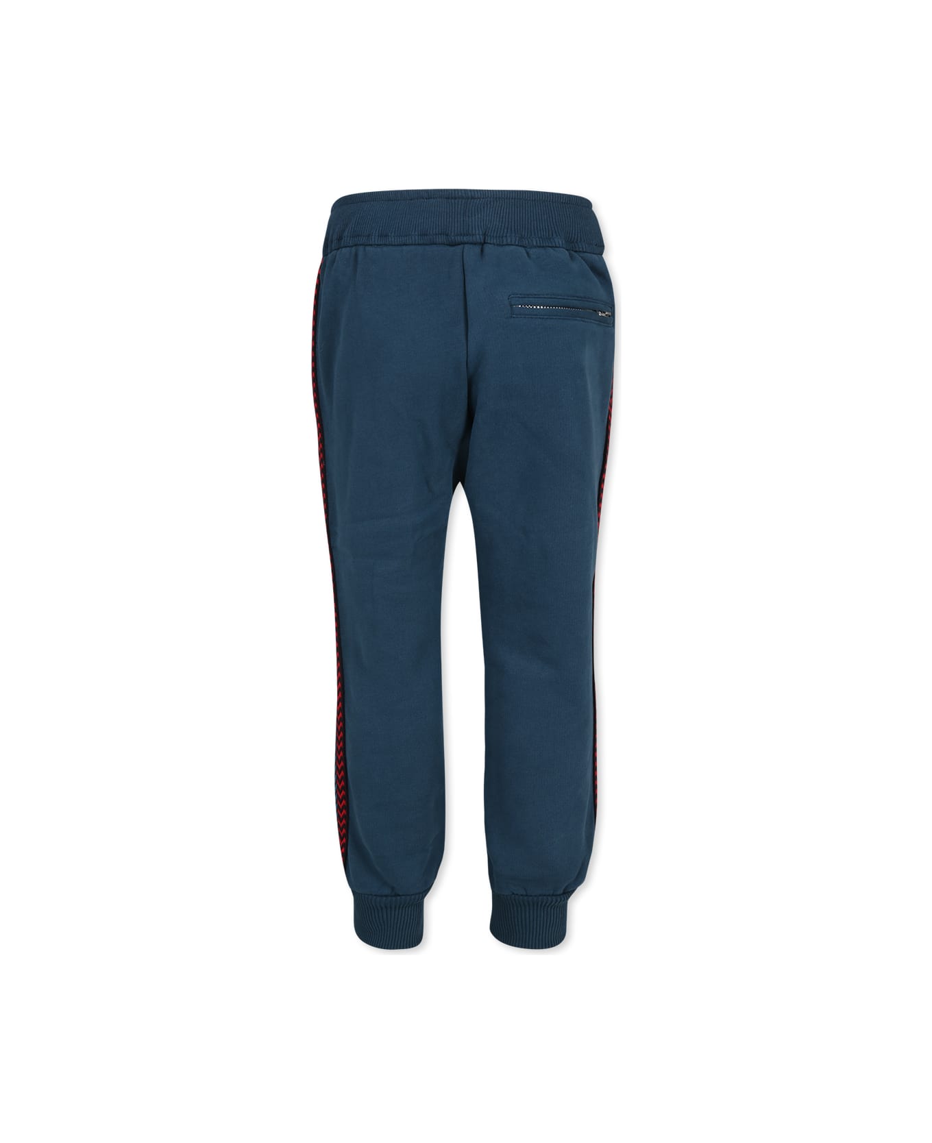 Lanvin Blue Trousers For Boy With Logo - Blue