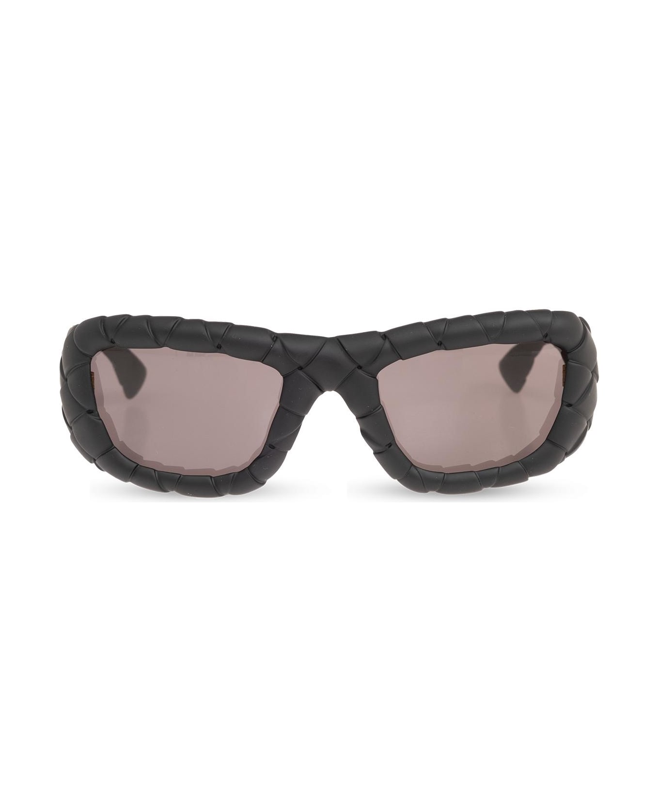 Bottega Veneta Intrecciato Sunglasses - BLACK