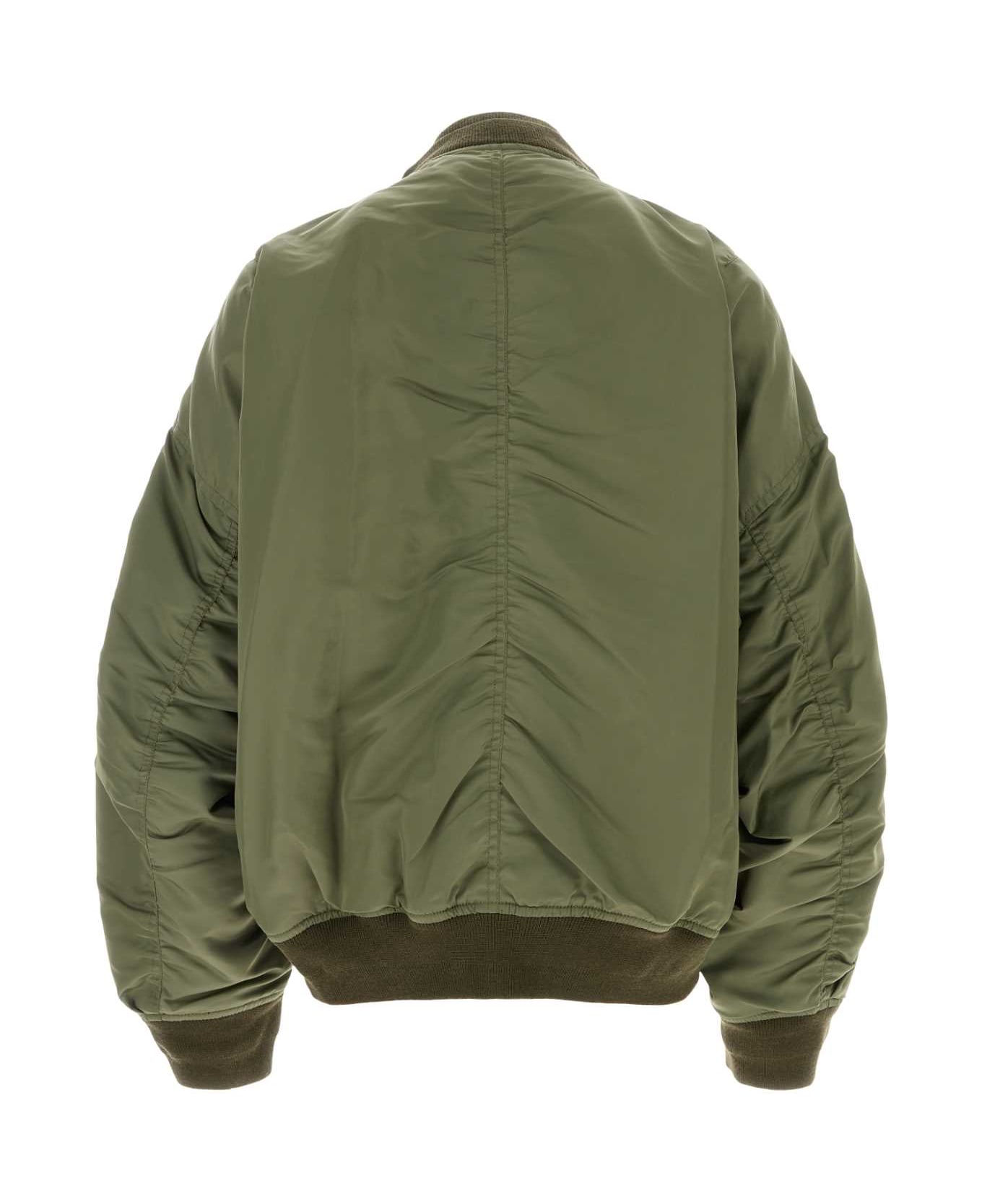 Mihara Yasuhiro Army Green Nylon Bomber Jacket - KHAKI