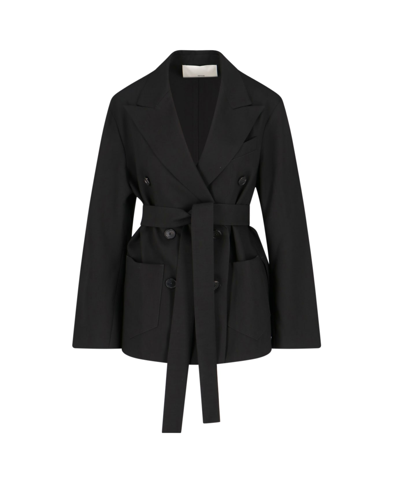 Setchu 
origami Double-breasted Blazer - Black  